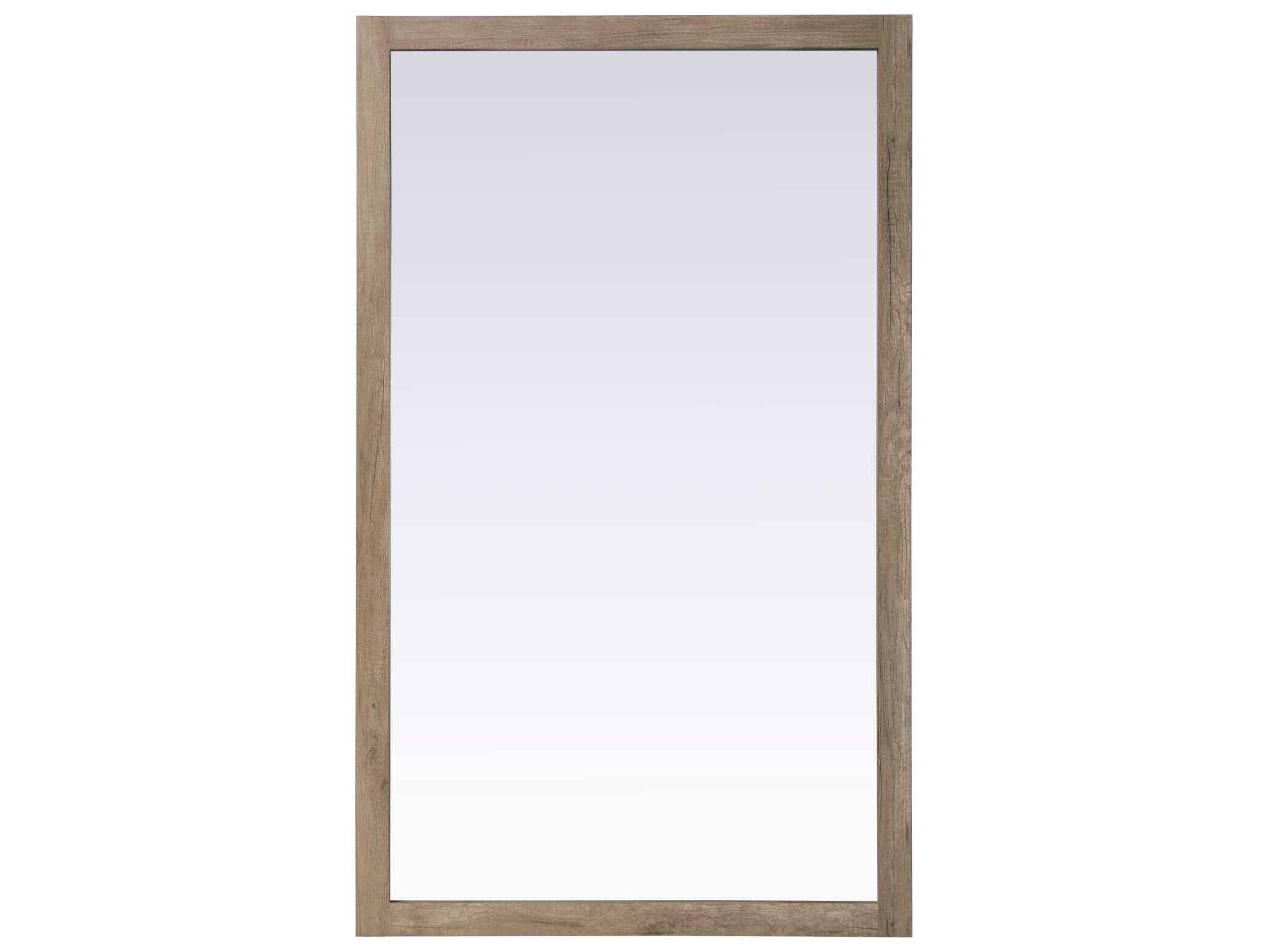 Elegant Lighting Norah Natural Oak Rectangular Wall Mirror