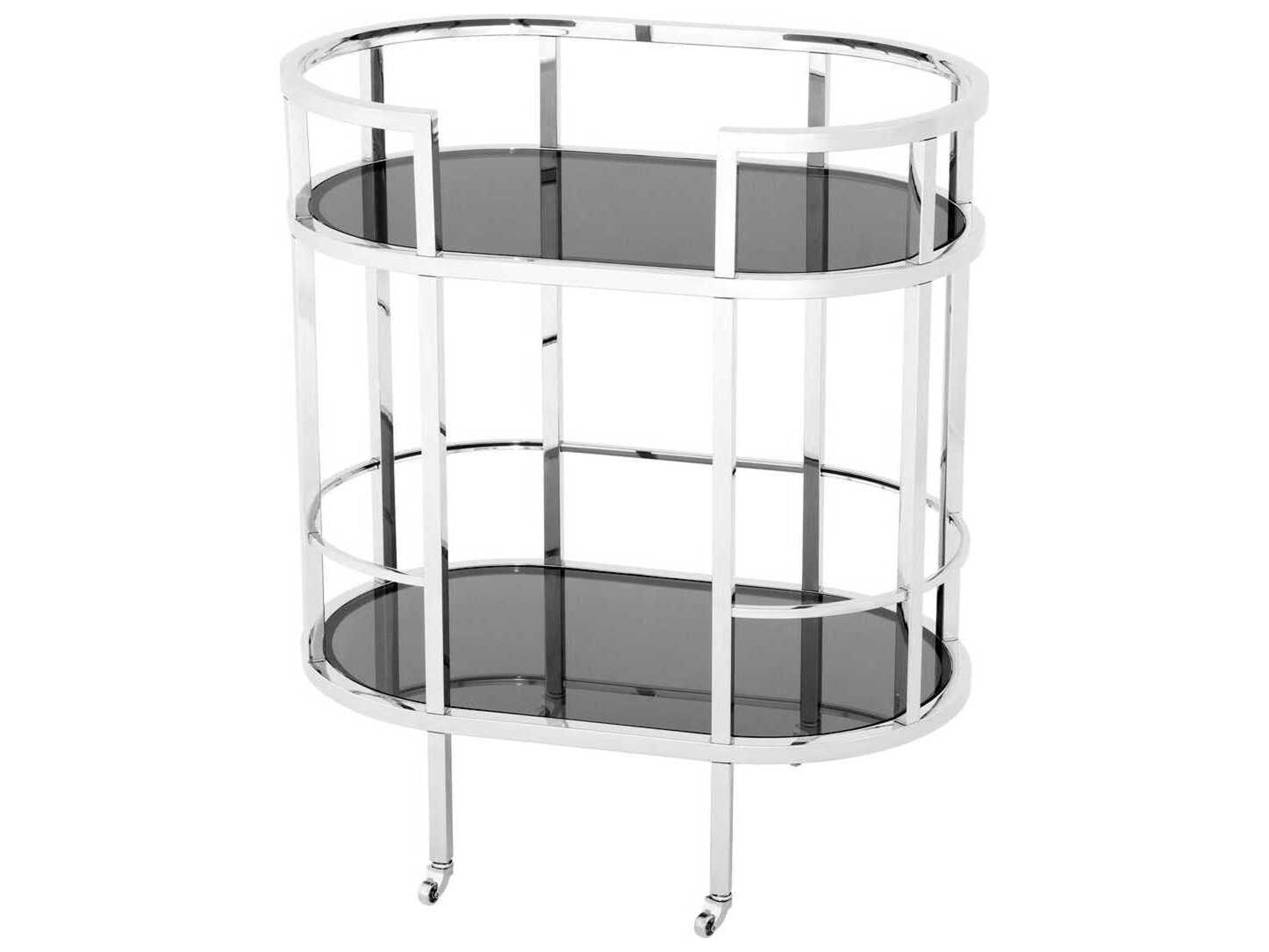 Eichholtz Townhouse Polished Stainless Steel Trolley