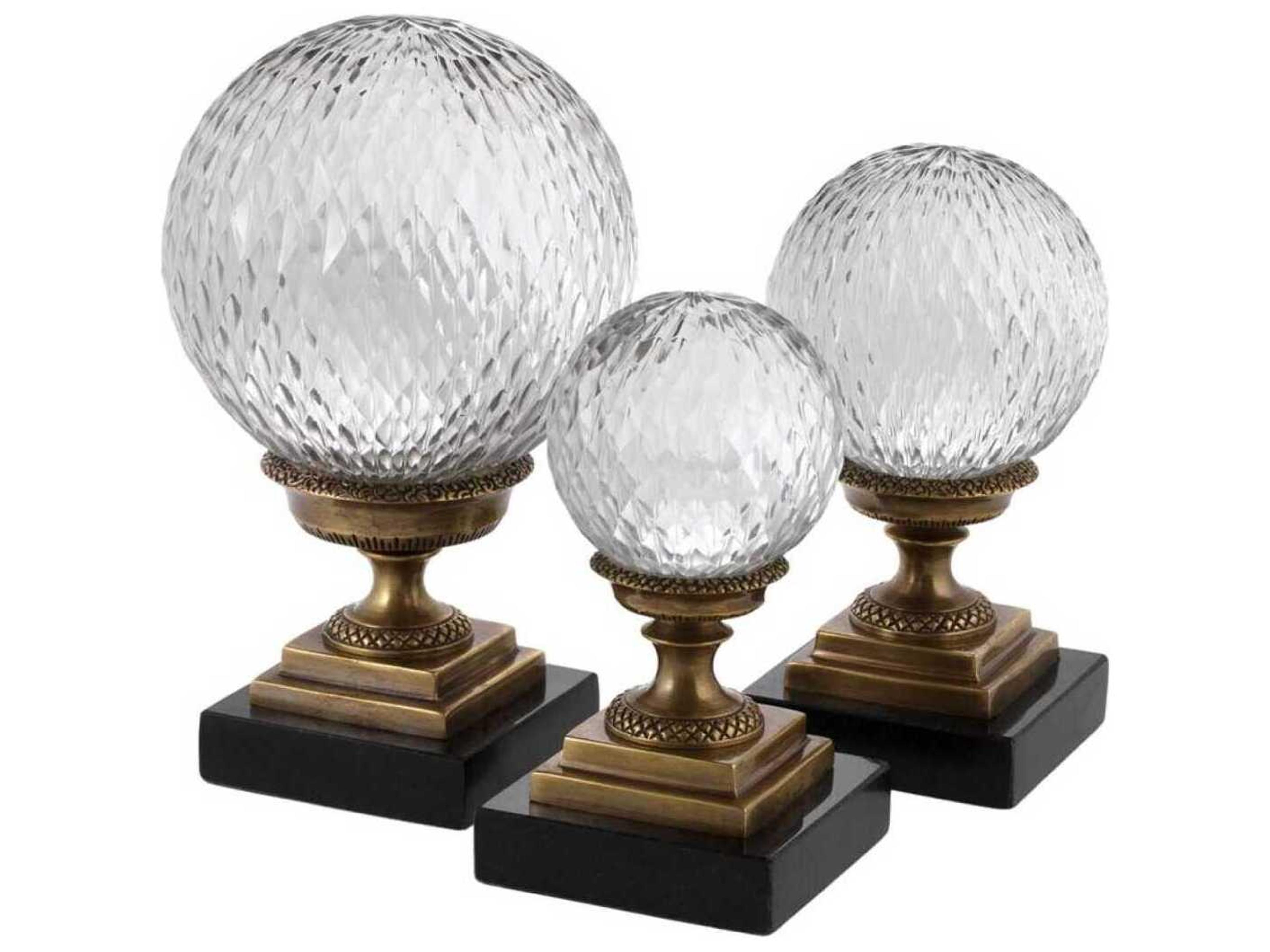 Eichholtz Divani Vintage Brass Object Set of 3