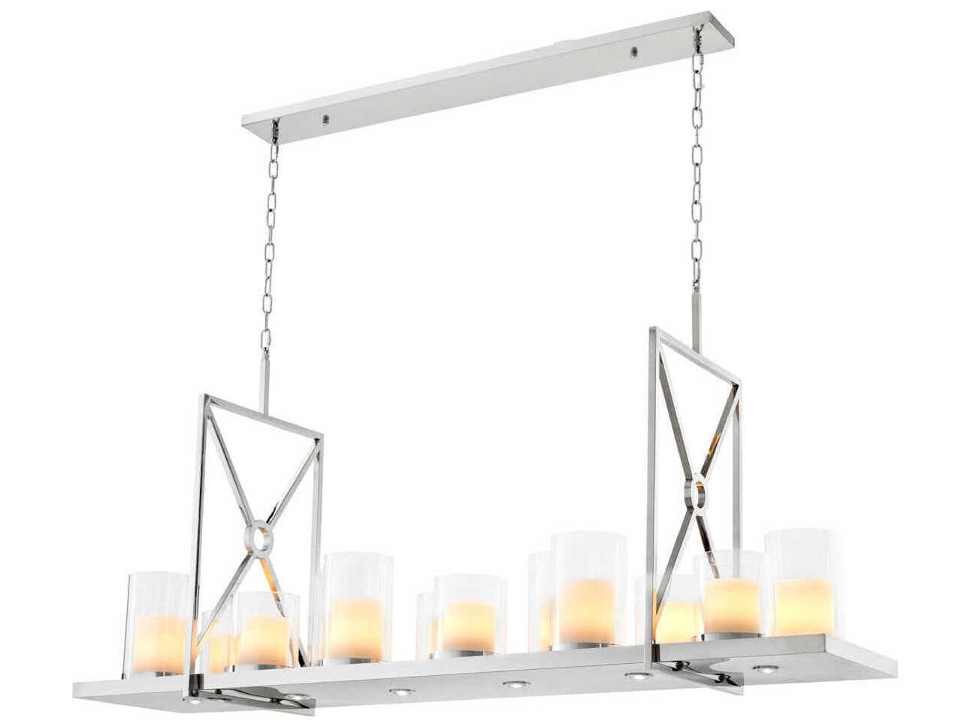 Eichholtz Summit Polished Stainless Steel Chandelier
