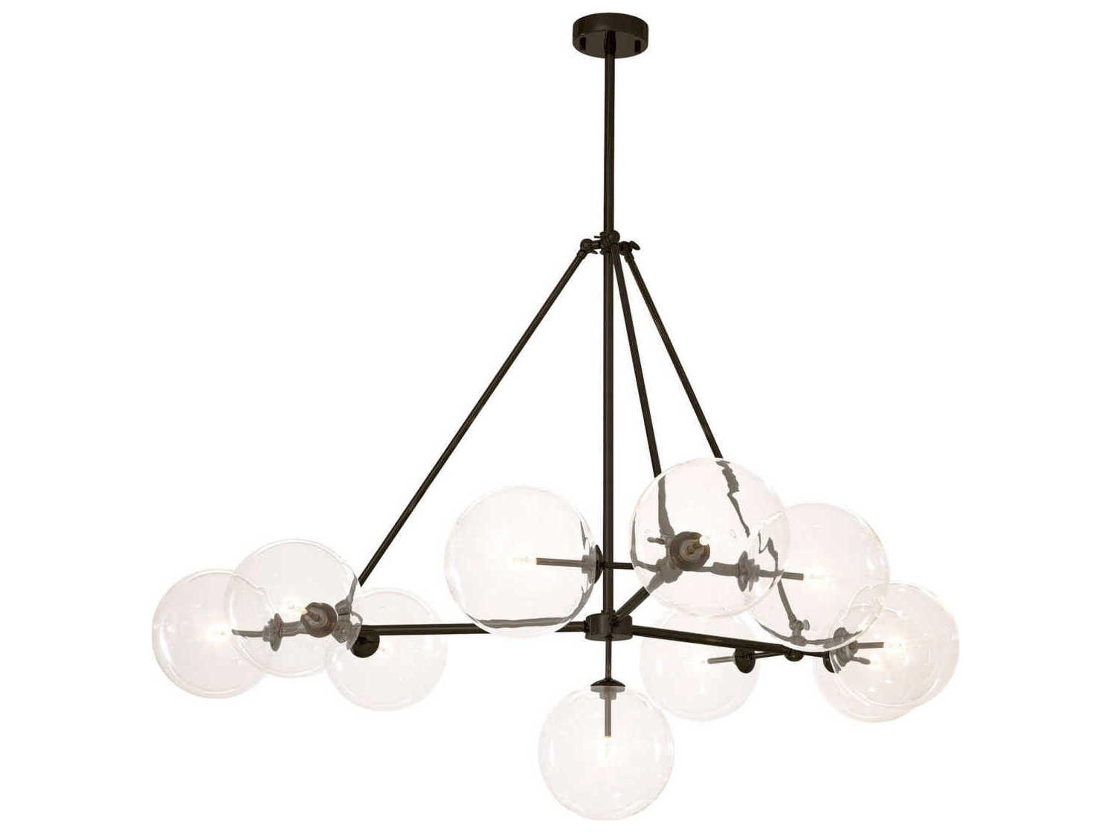 Eichholtz Bermude Bronze Clear Glass Chandelier