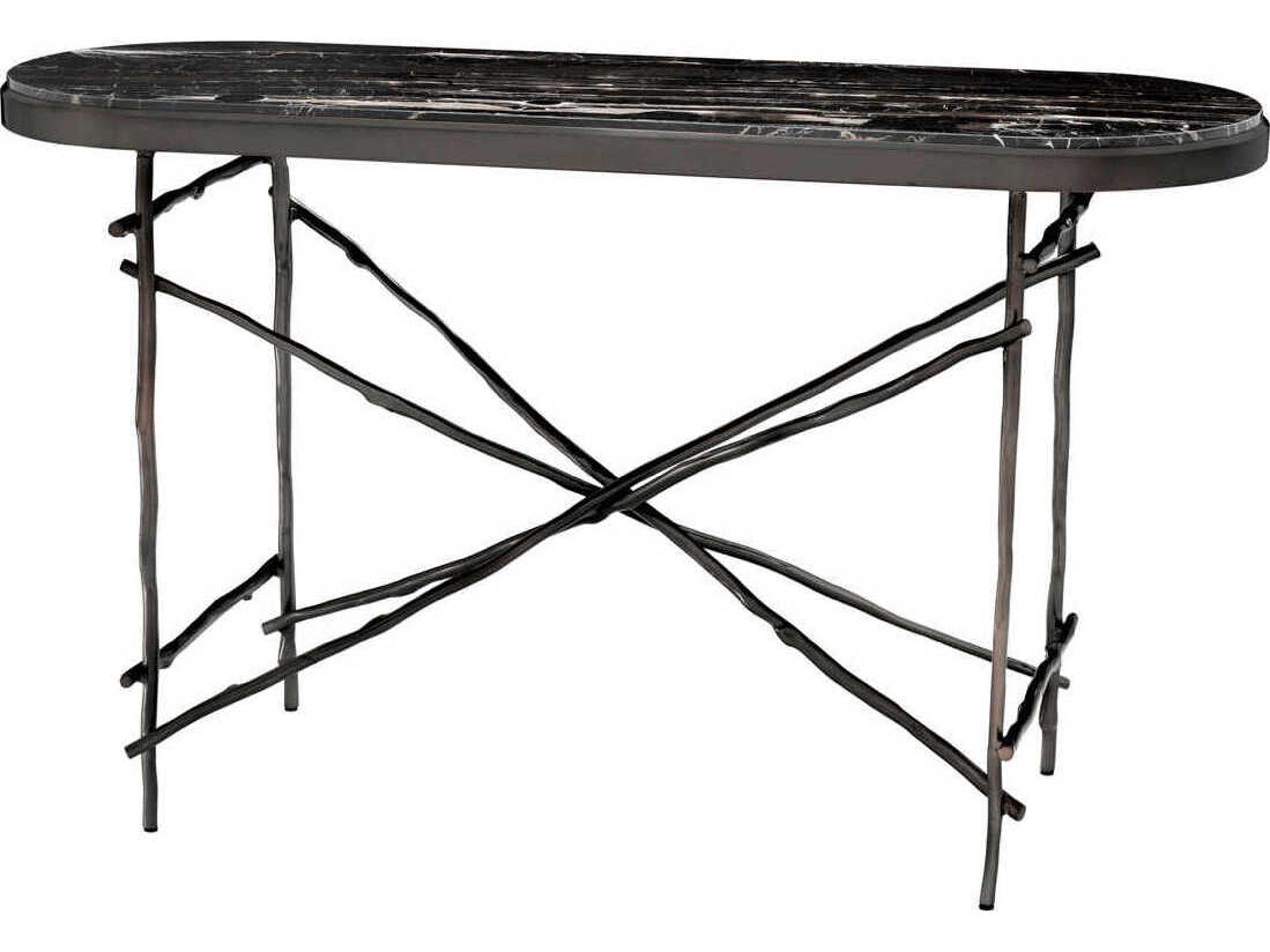 Eichholtz Tomasso Bronze Portoro Marble Console Table