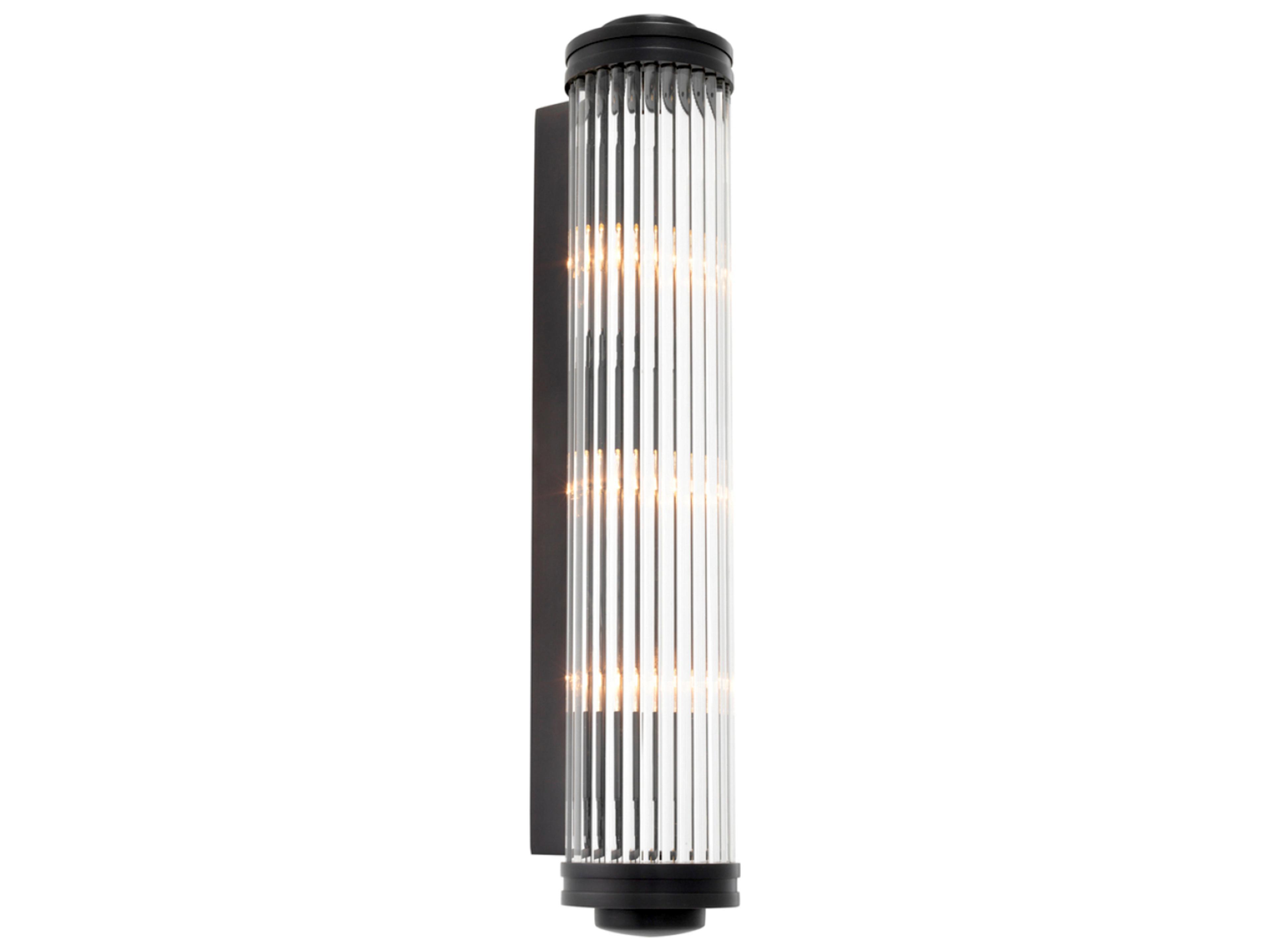 Eichholtz Bronze X Clear Glass Wall Sconce