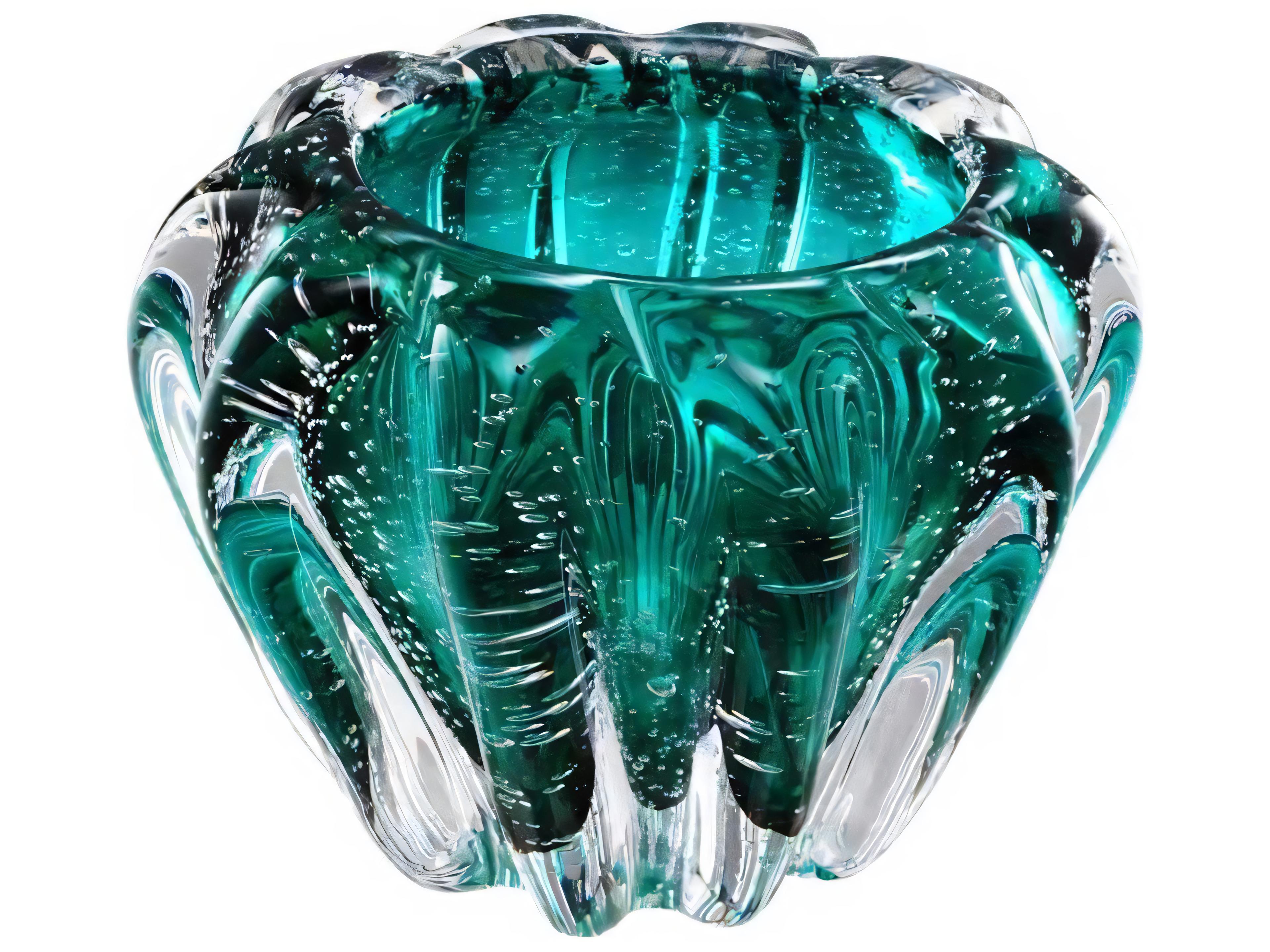Eichholtz Ducale Turquoise Glass Bowl