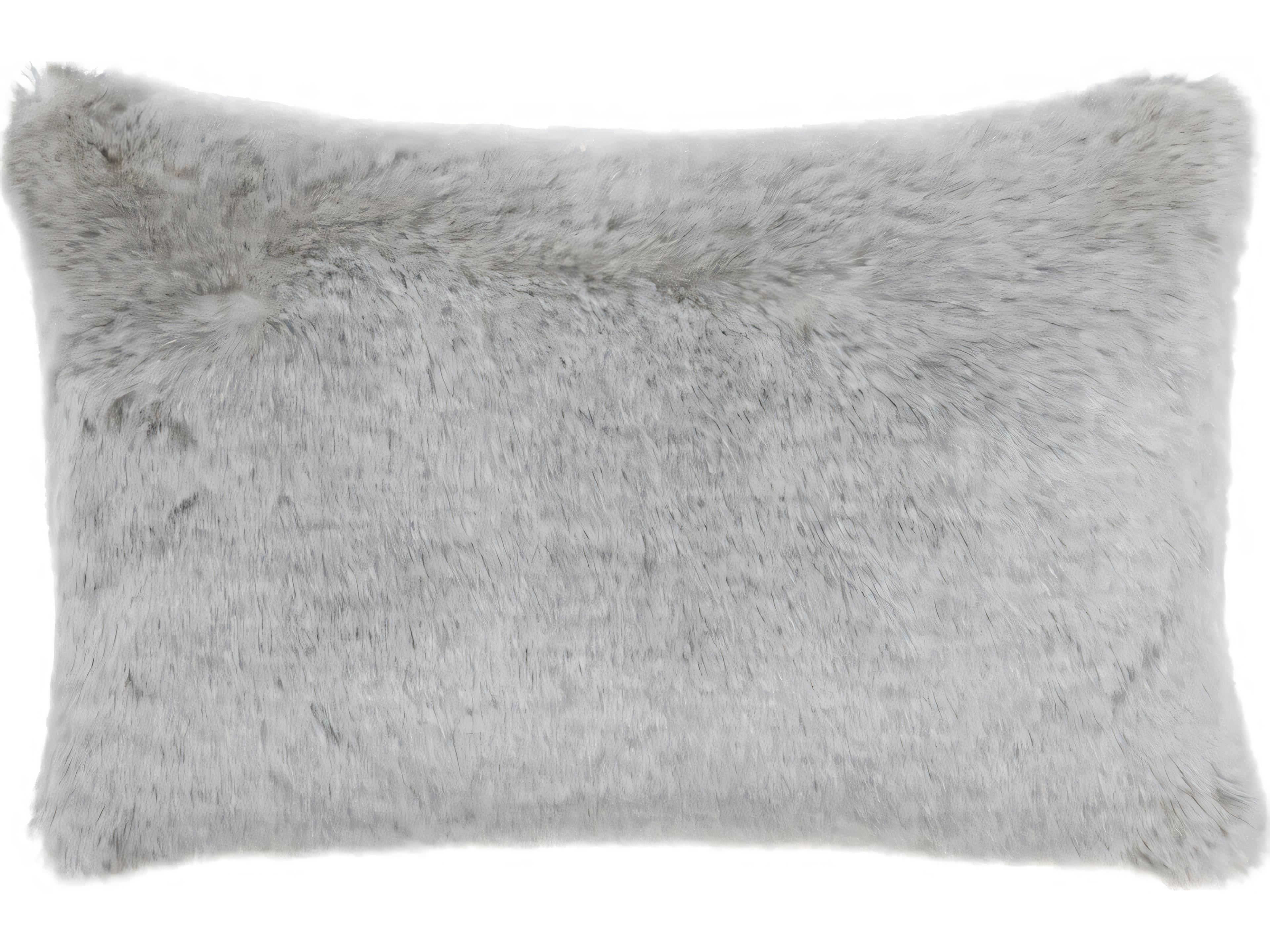 Eichholtz Alaska Cushion Faux Fur Light Grey Rect. Scatter