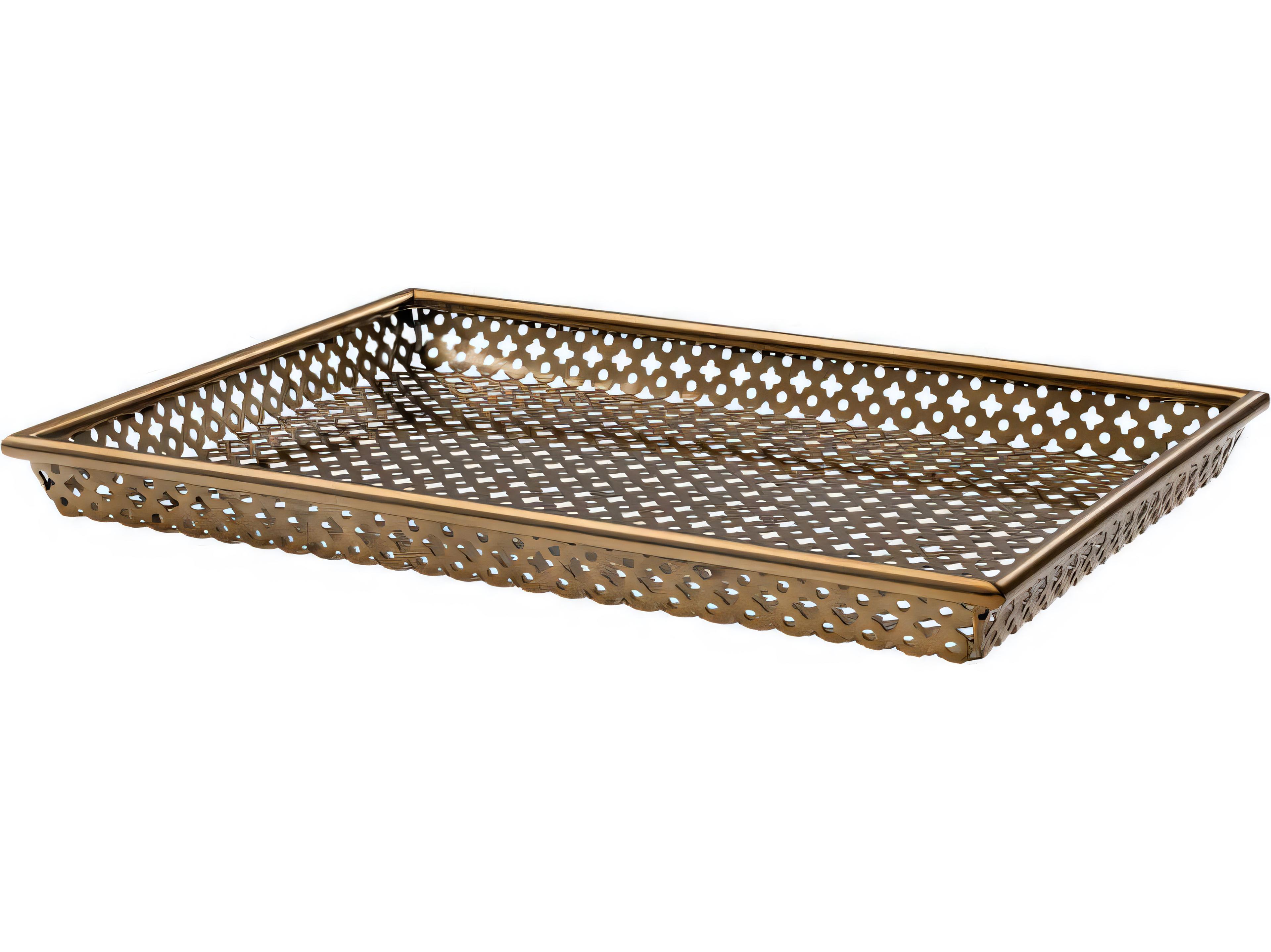 Eichholtz Sirenuse S Rectangular Antique Brass Tray