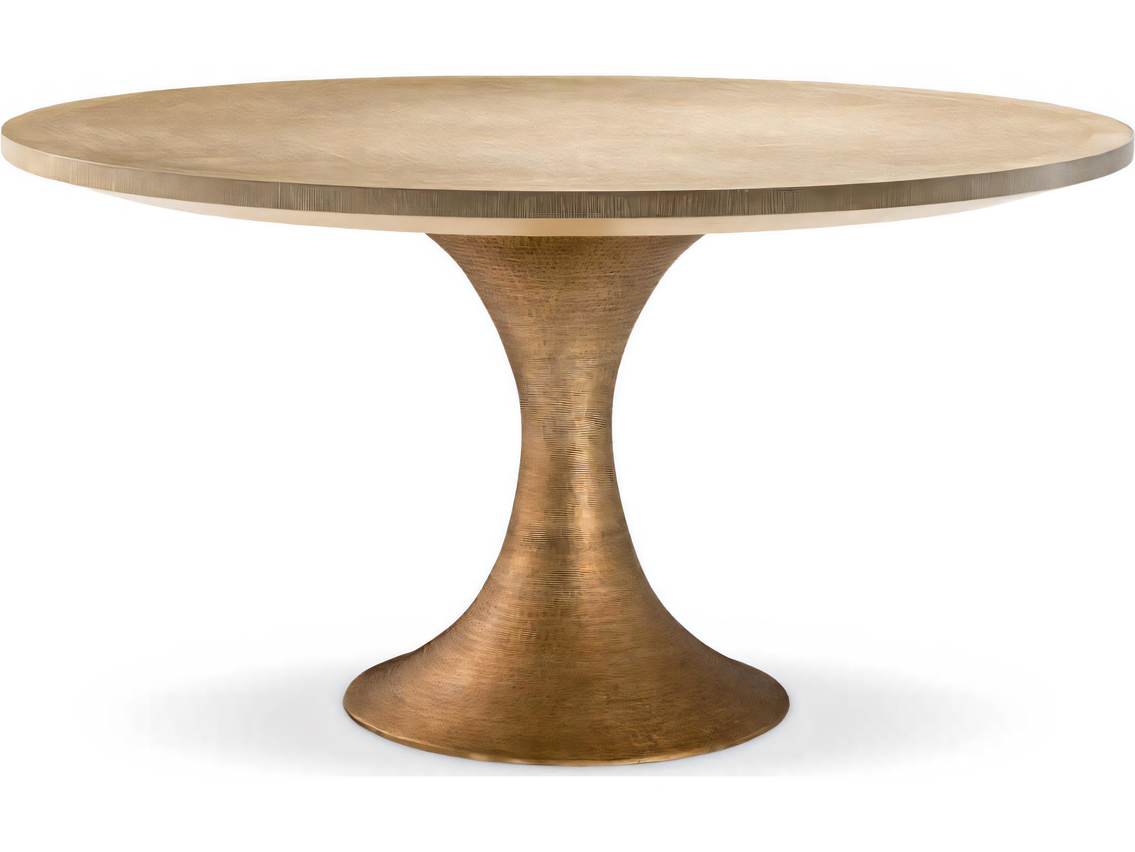Eichholtz Melchior Round Washed Oak Veneer Dining Table