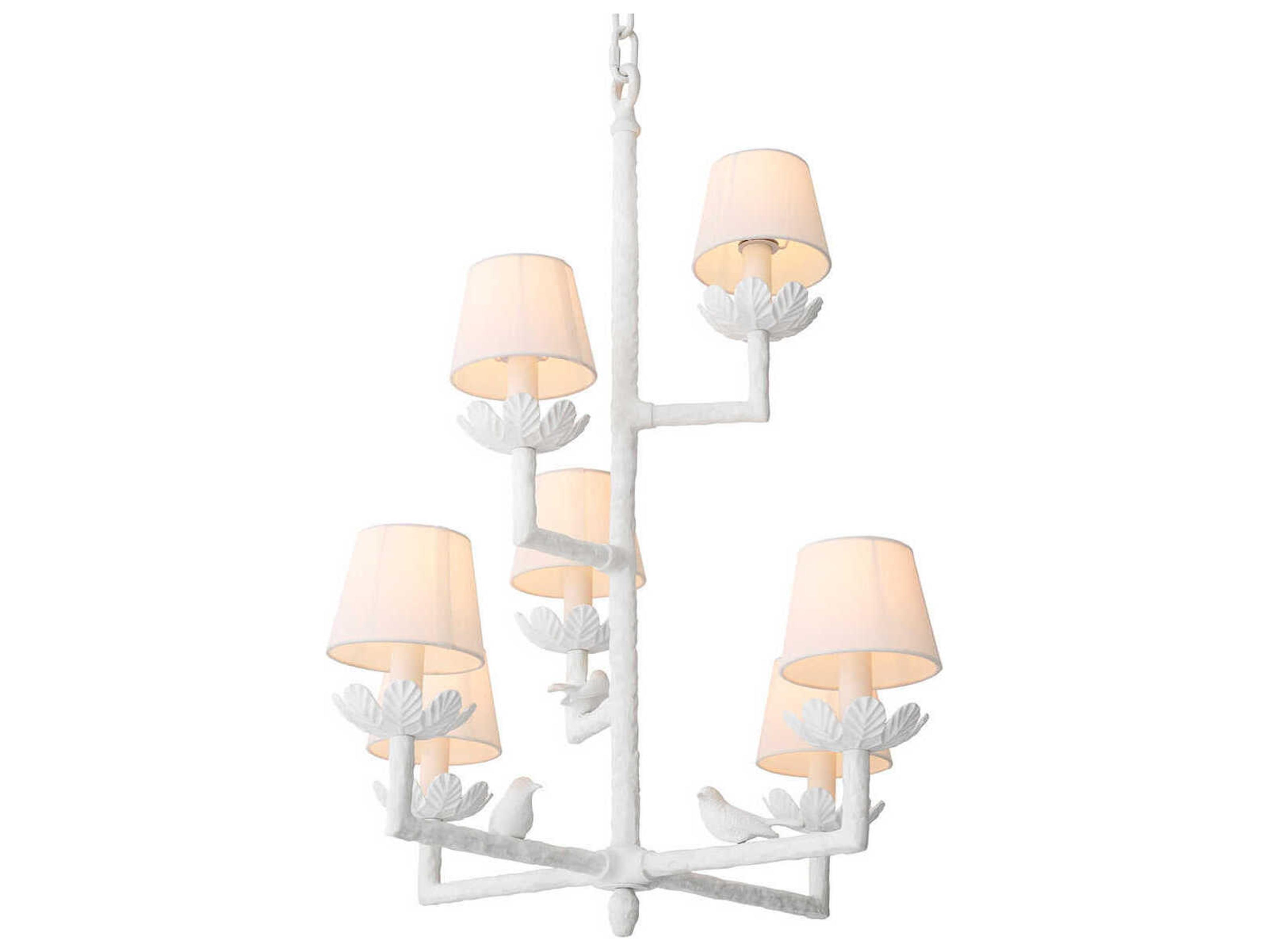 Eichholtz Nature Matte White Incl Shades Chandelier