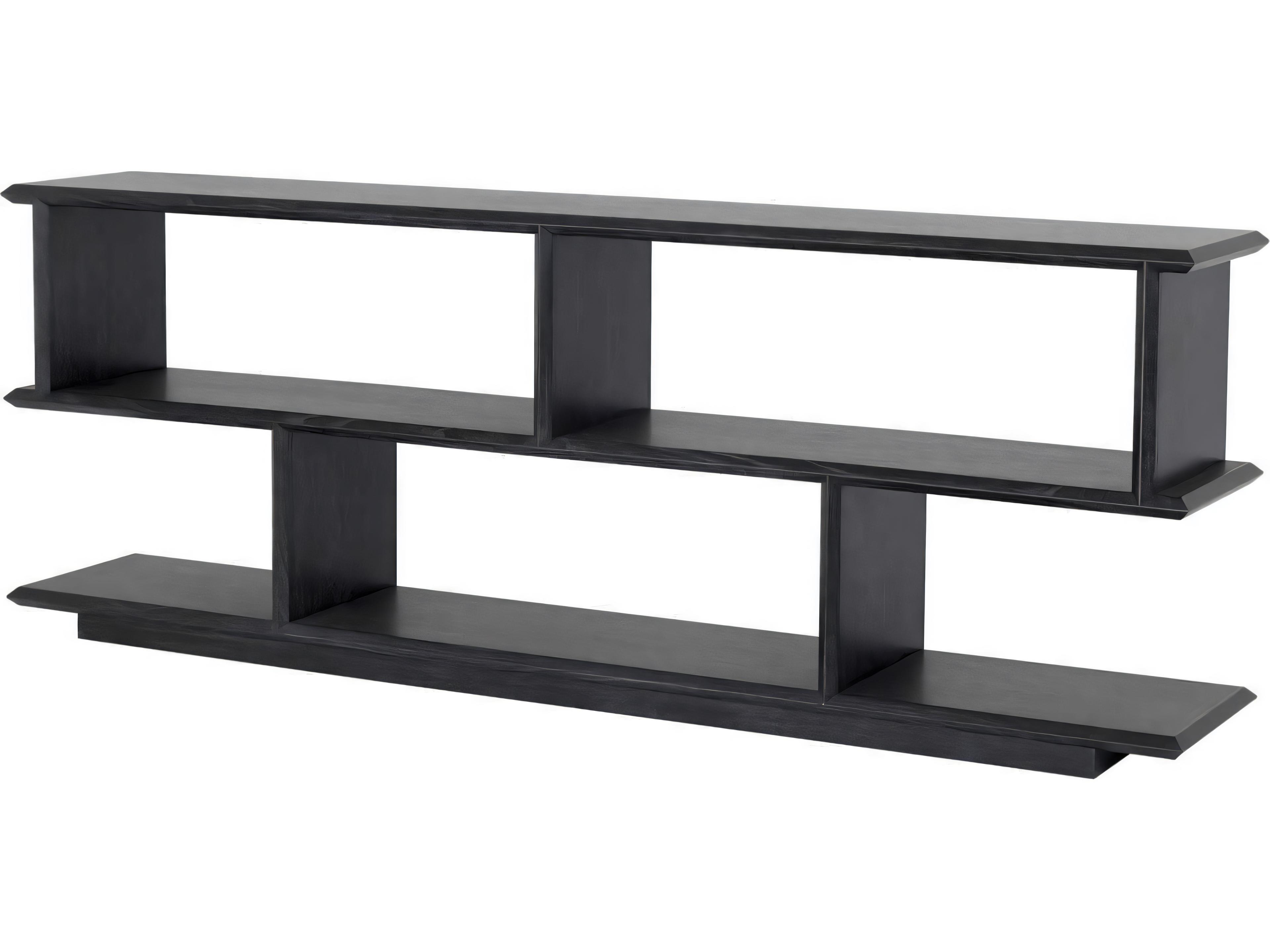 Eichholtz Garcia Low Charcoal Grey Oak Veneer Cabinet