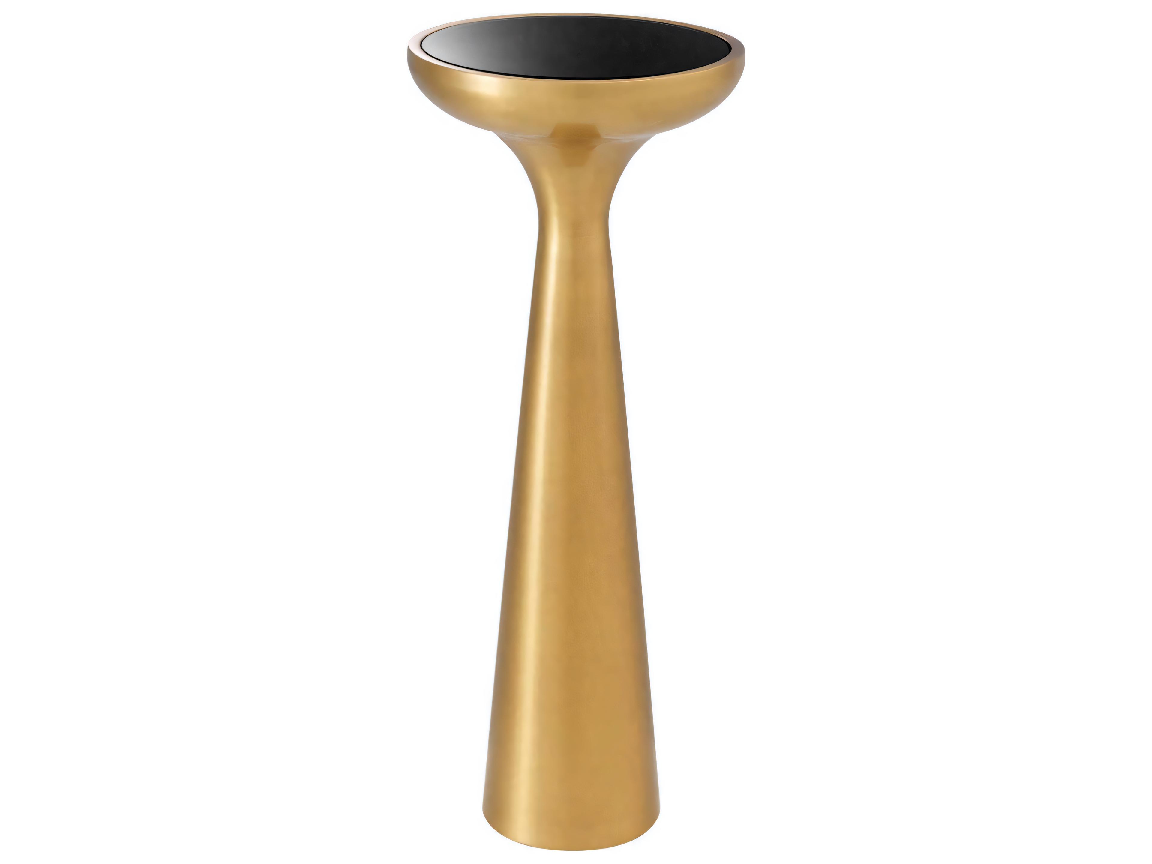 Eichholtz Lindos High Brushed Brass Side Table