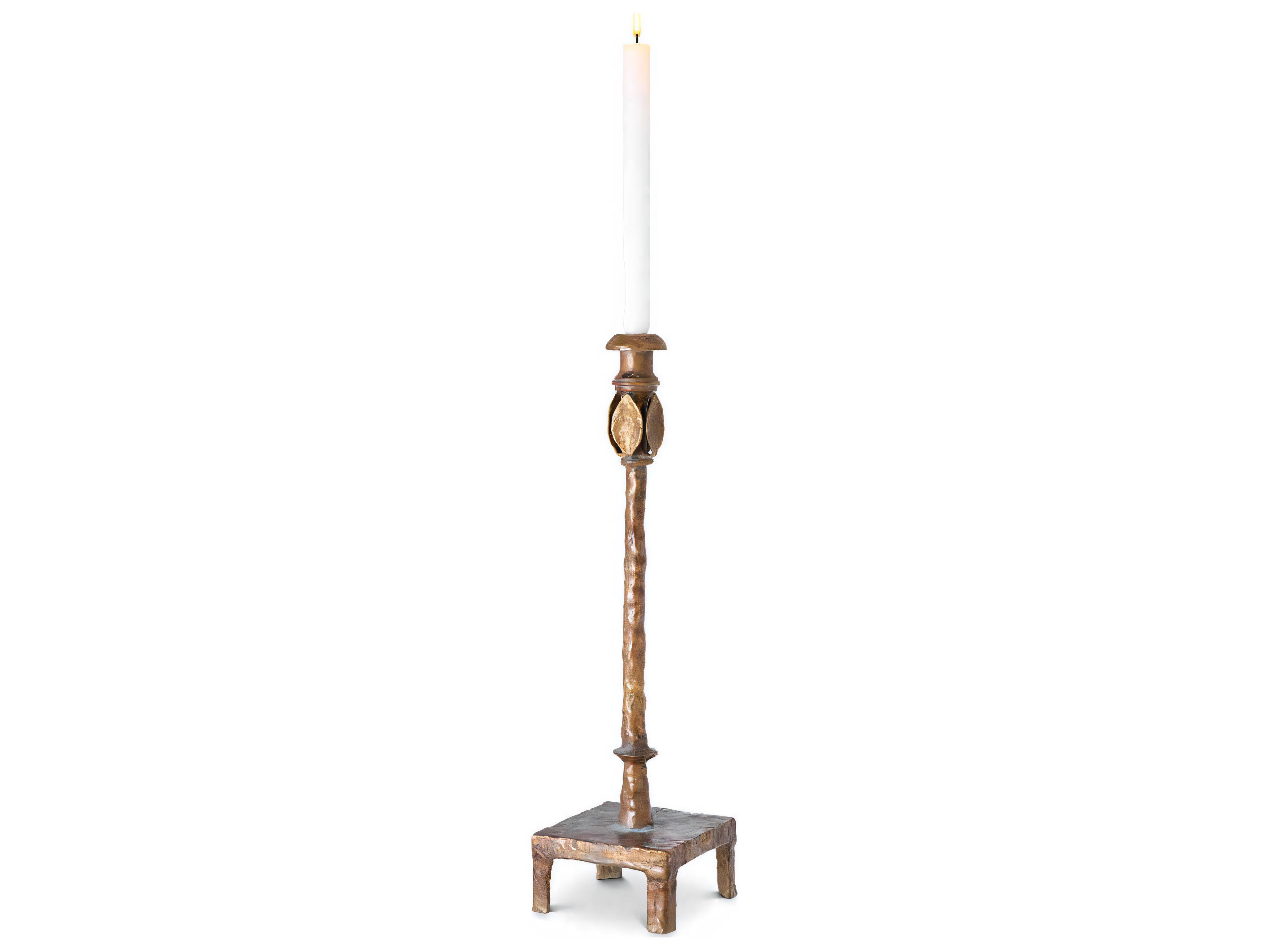 Eichholtz Santoro L Vintage Brass Candle Holder