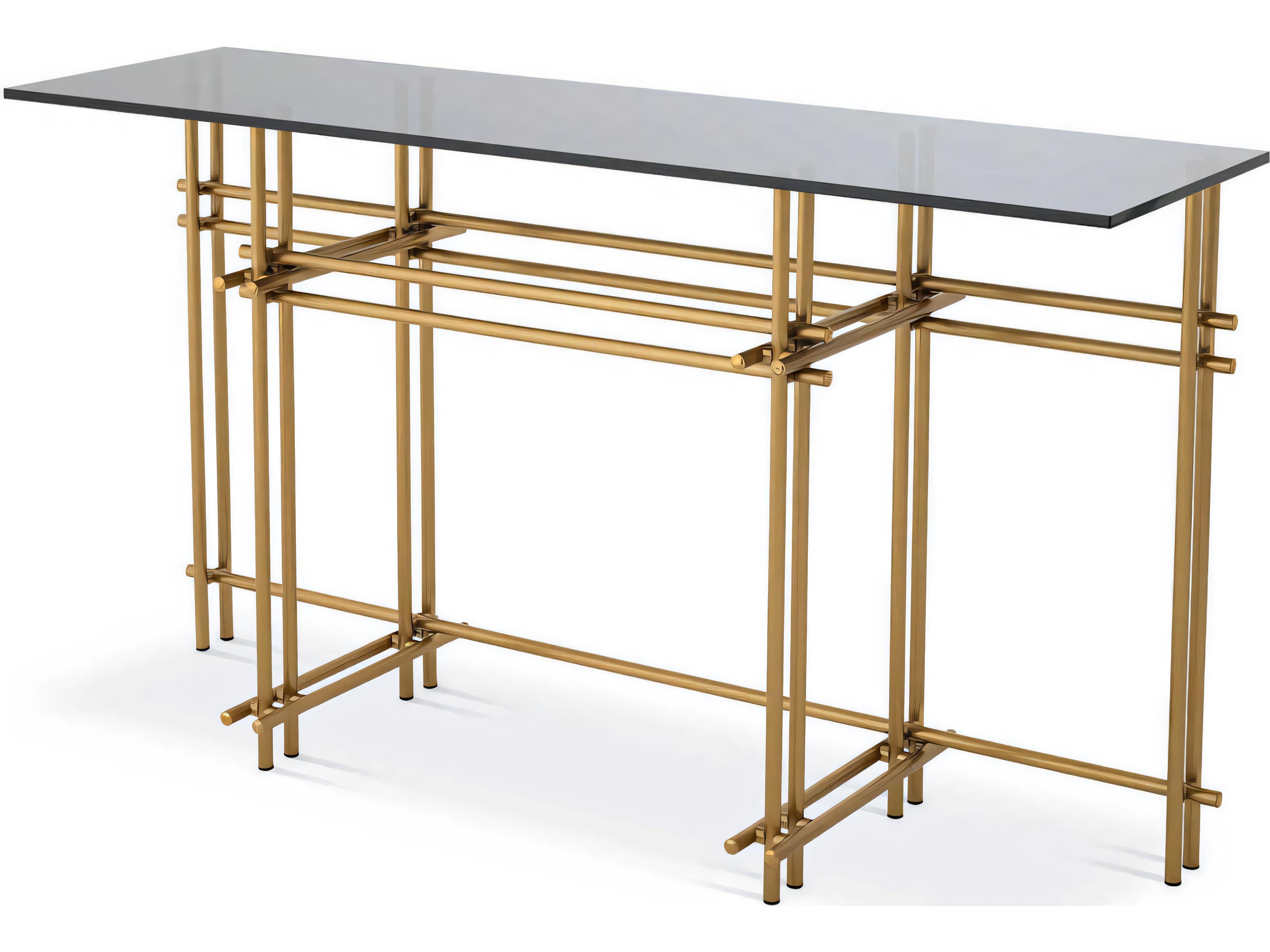 Eichholtz Quinn Brushed Brass Console Table