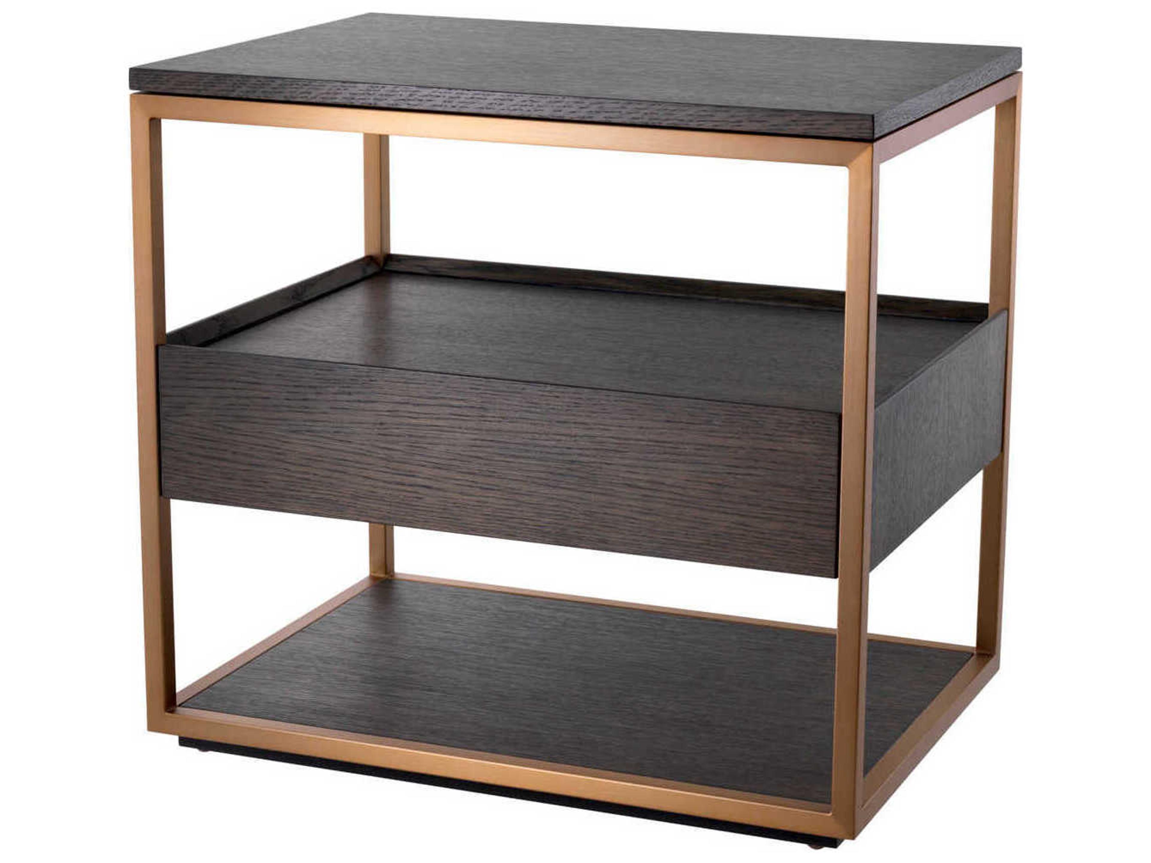 Eichholtz Parker Mocha Straight Oak Veneer Side Table