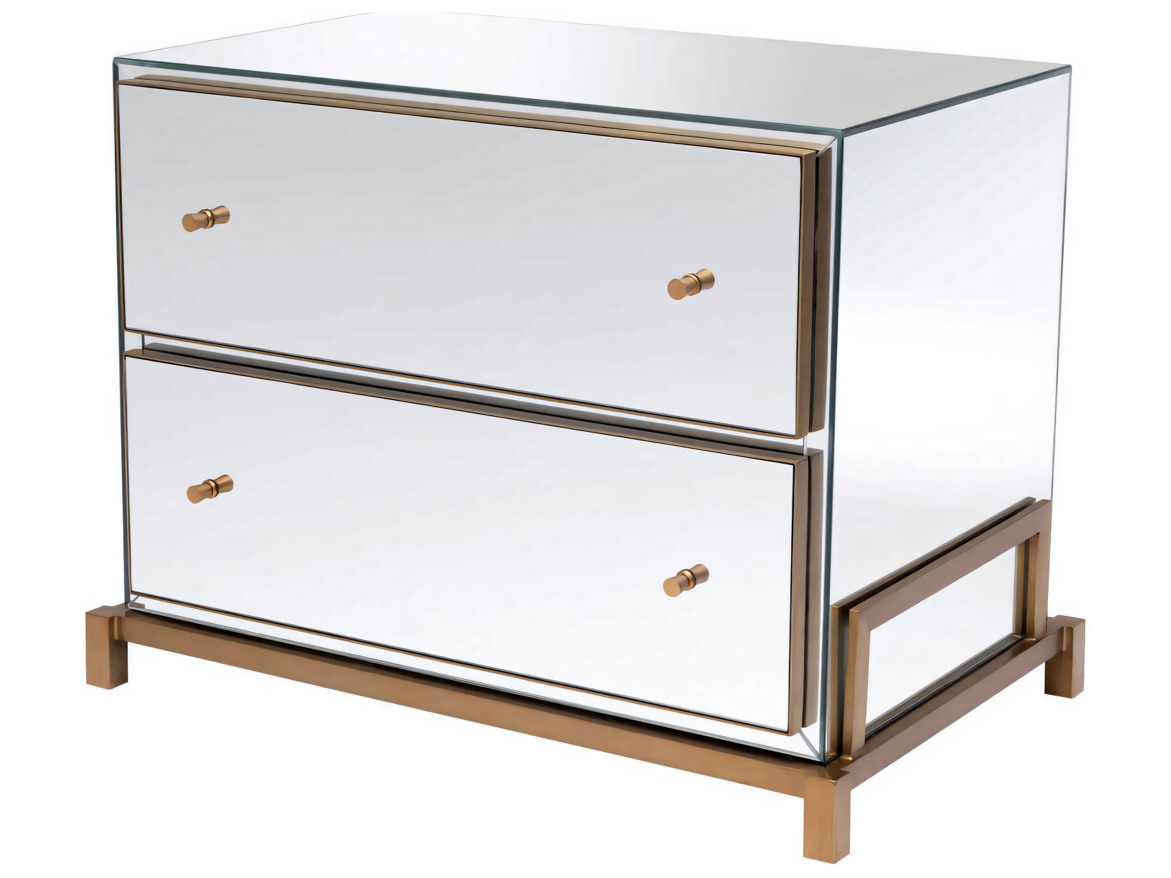 Eichholtz Clarington Brushed Brass Nightstand