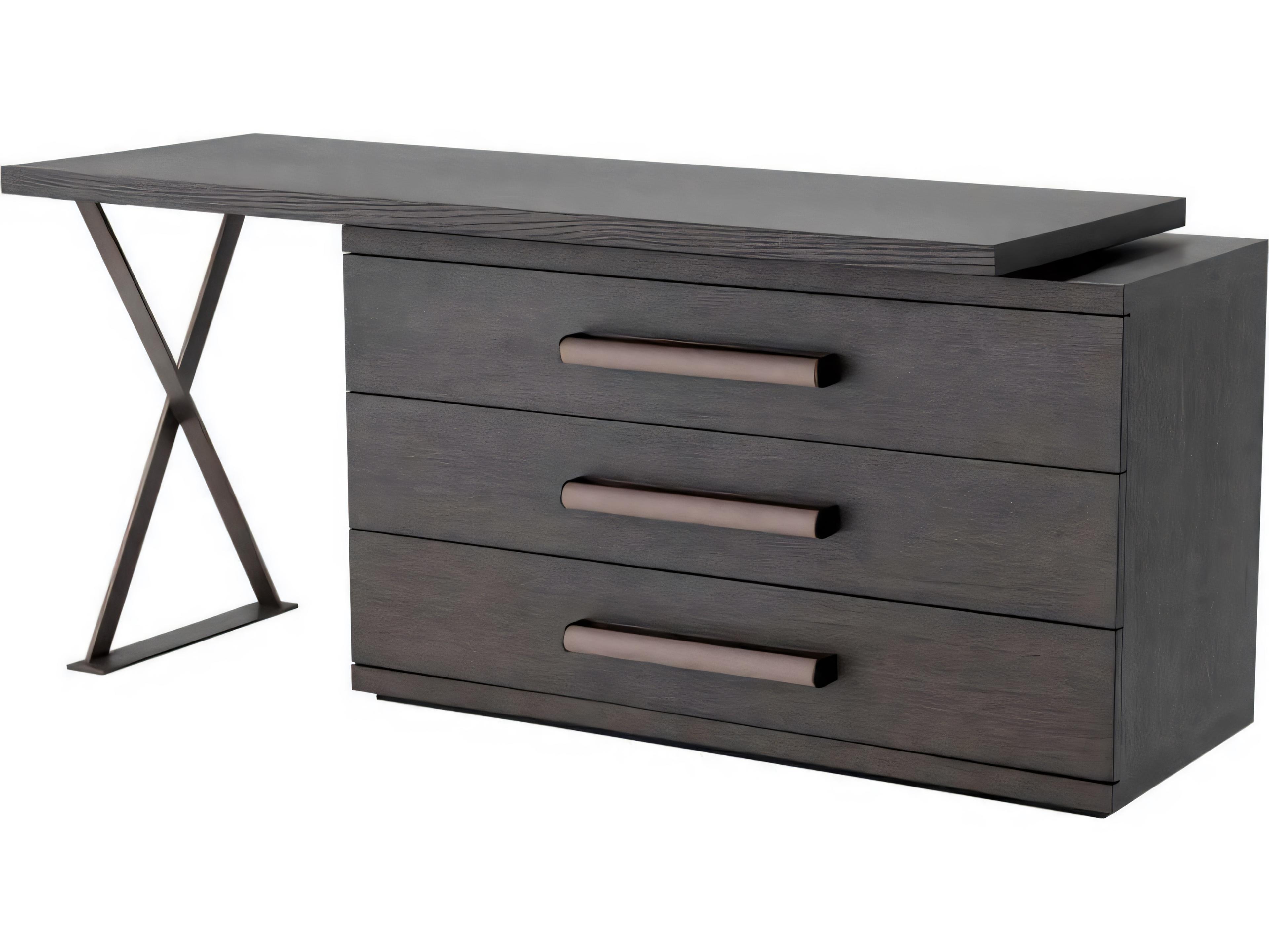 Eichholtz Sanderson Mocha Straight Oak Veneer Desk