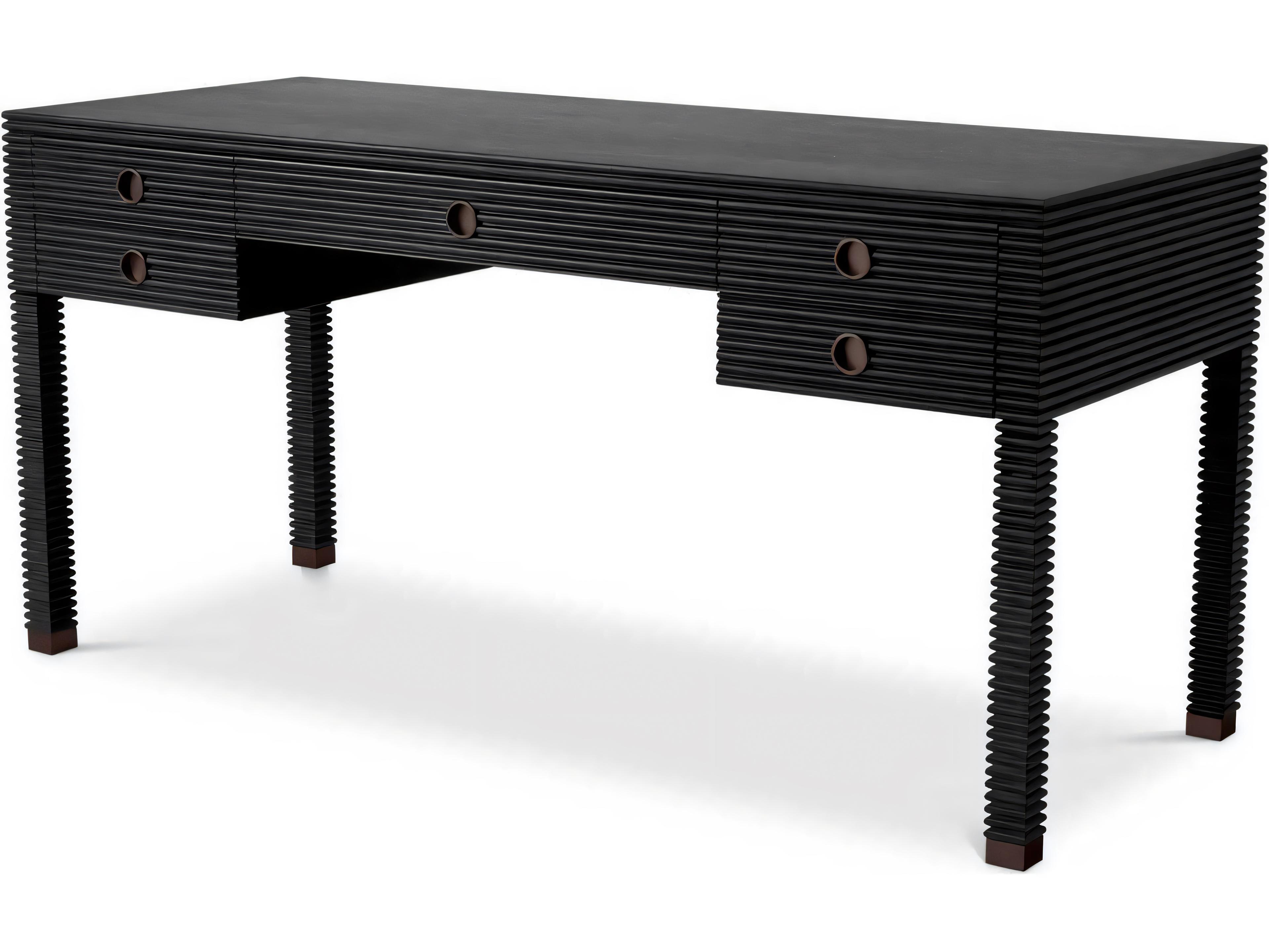 Eichholtz Dimitrios Charcoal Grey Oak Veneer Desk