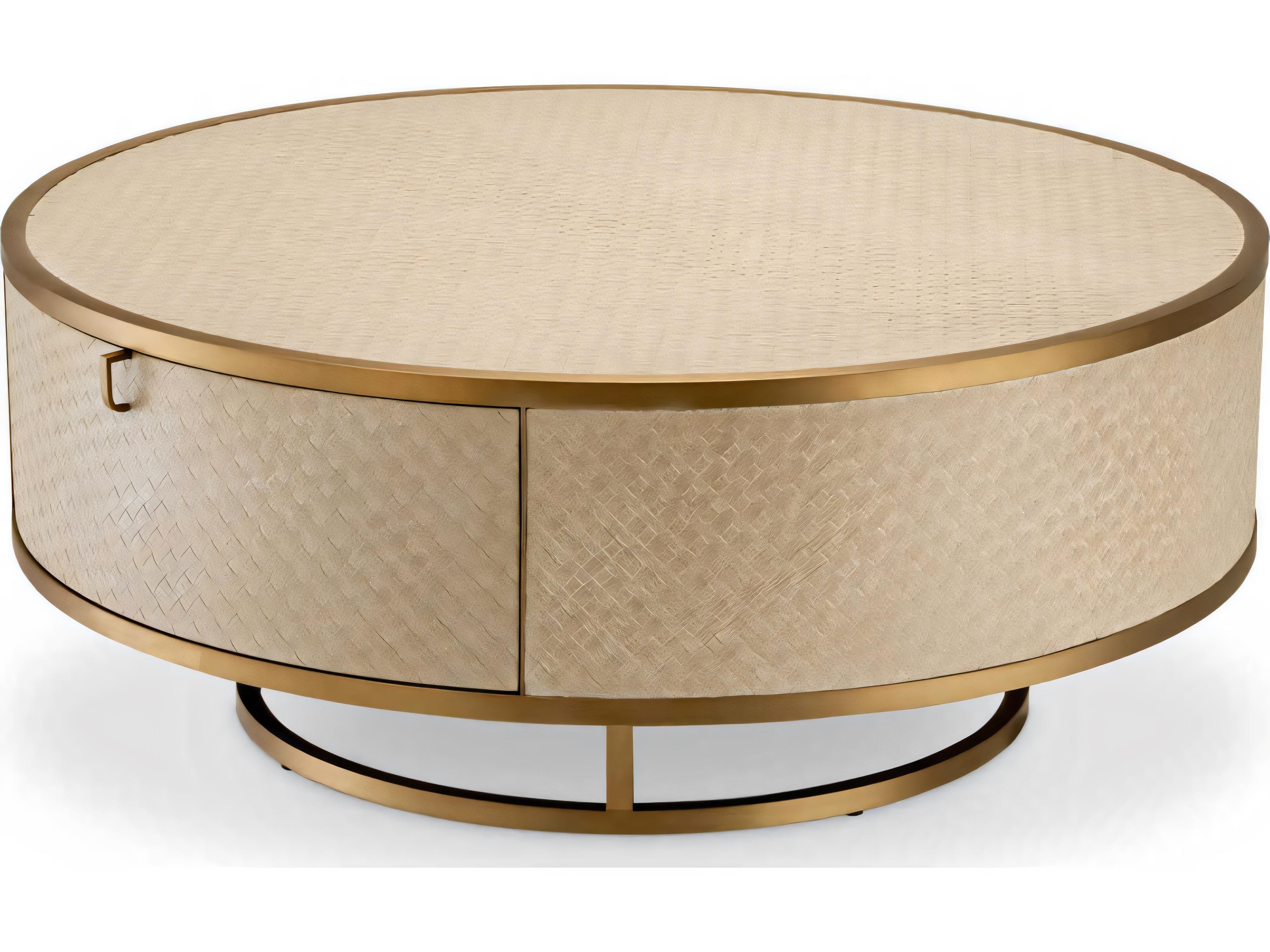 Eichholtz Napa Valley Woven Washed Oak Veneer Coffee Table