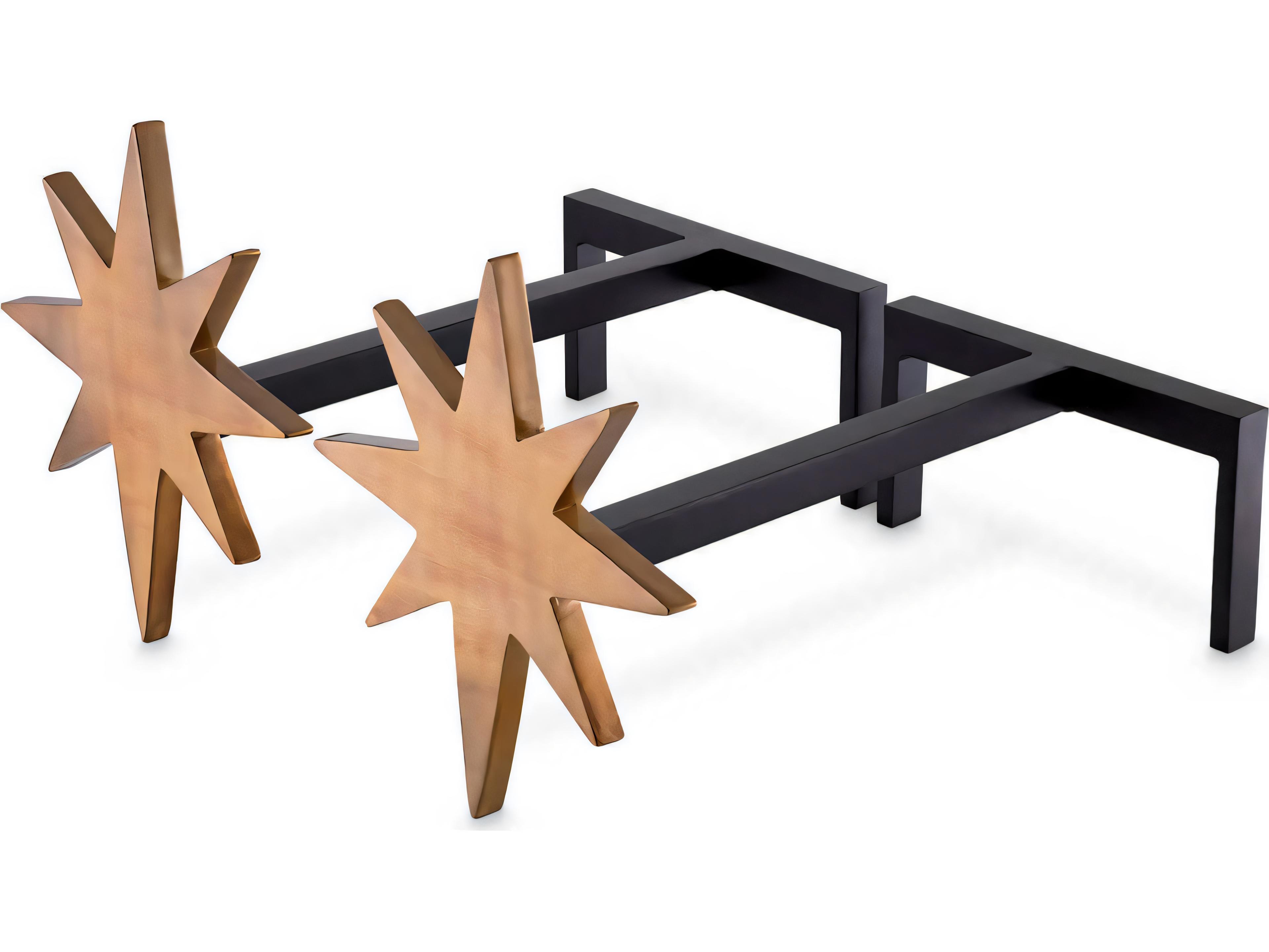 Eichholtz Star Vintage Brass Andiron Set of 2