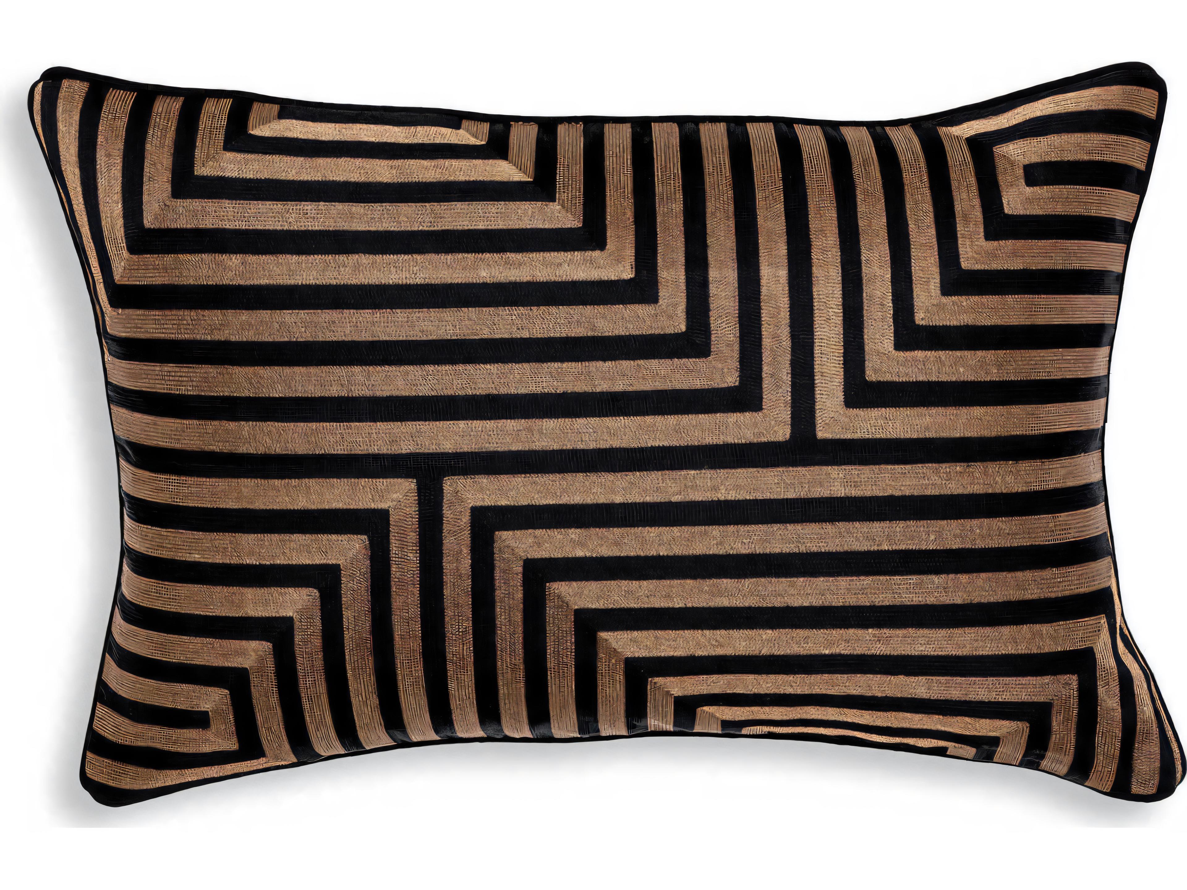 Eichholtz Spray Rectangular Black Gold Cushion