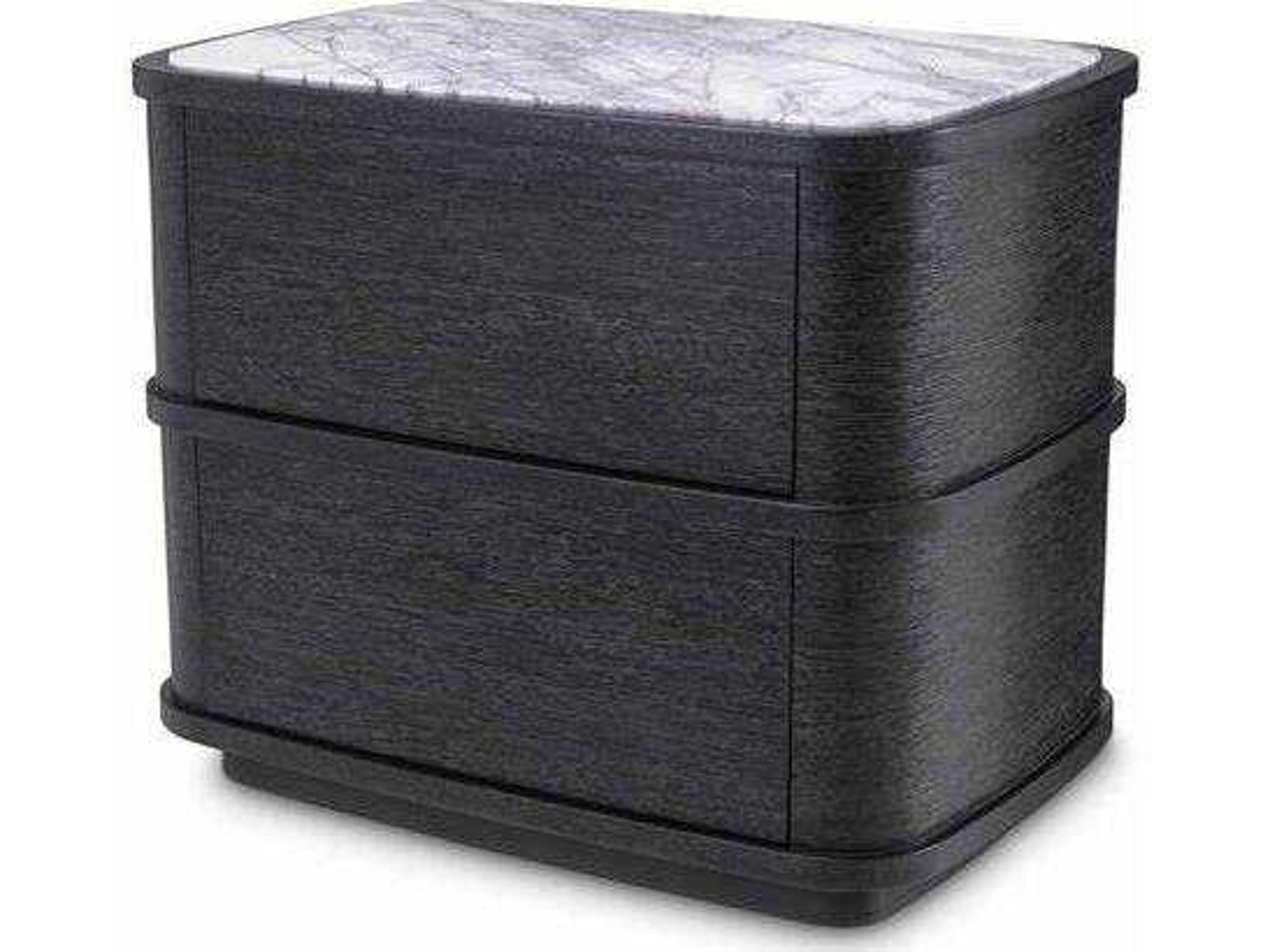 Eichholtz Cabana Charcoal Grey Oak Veneer Nightstand