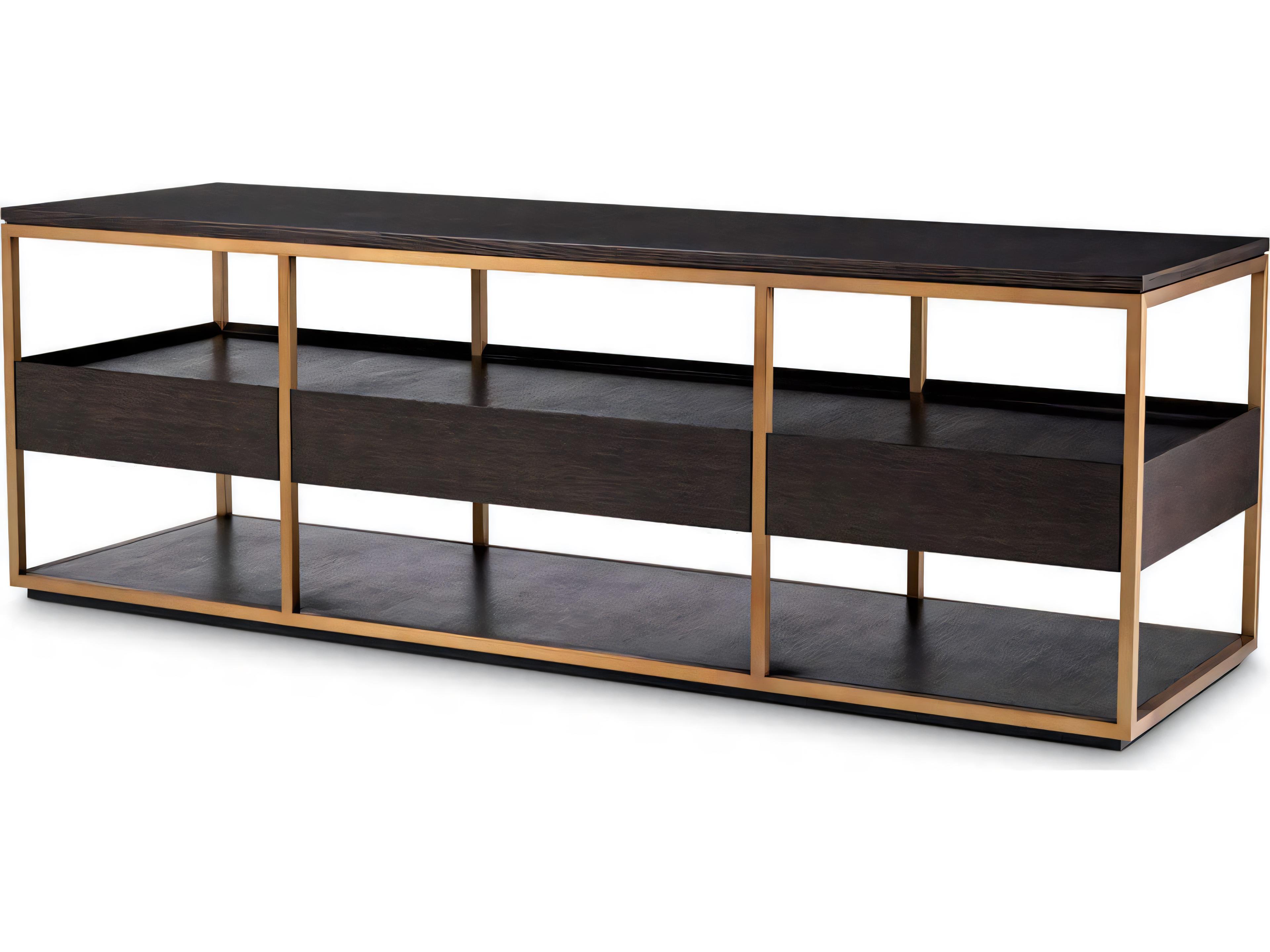 Eichholtz Parker S Mocha Straight Oak Veneer Tv Cabinet