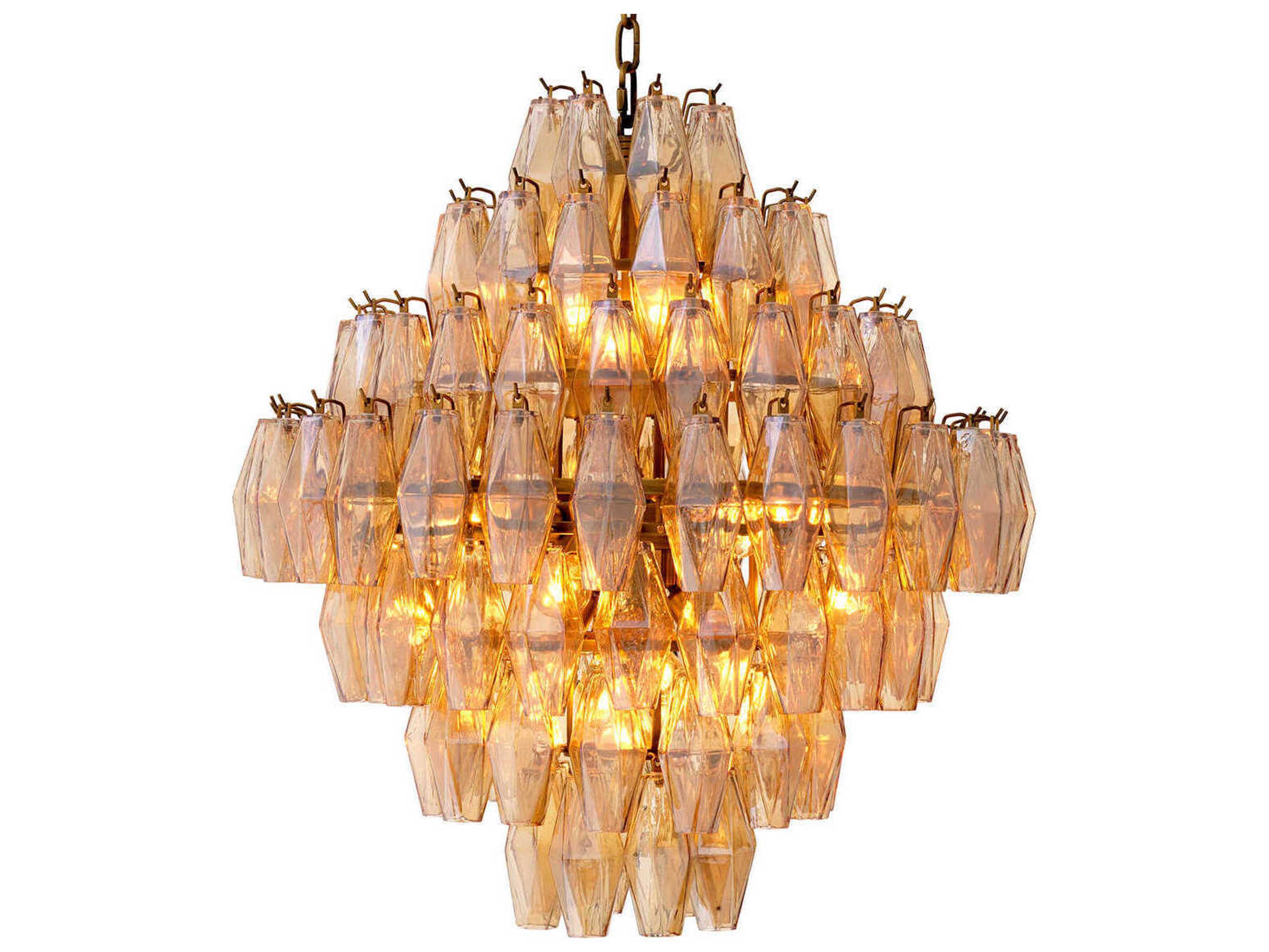 Eichholtz Benini L Antique Brass Chandelier