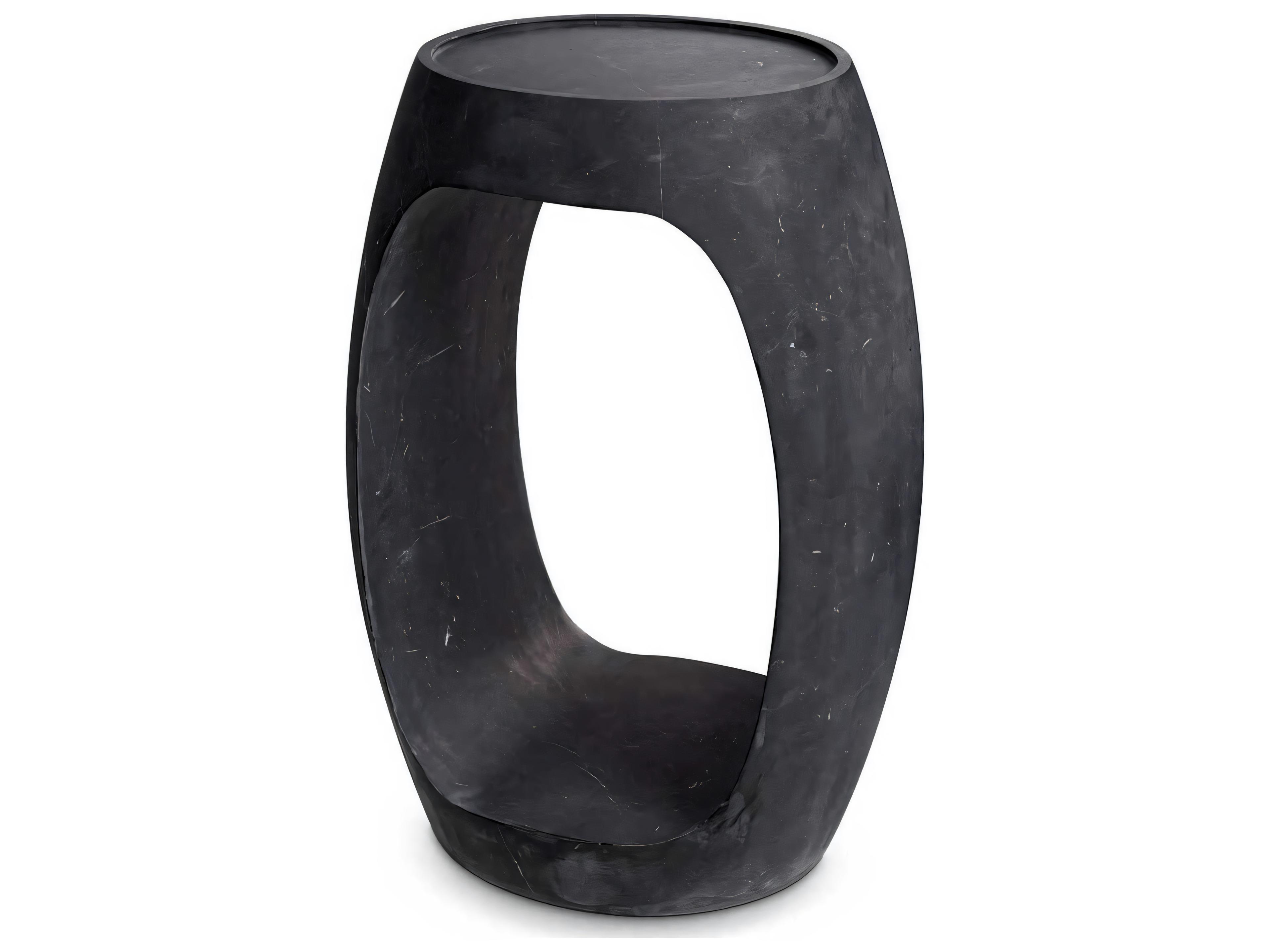 Eichholtz Clipper High Honed Black Marble Side Table