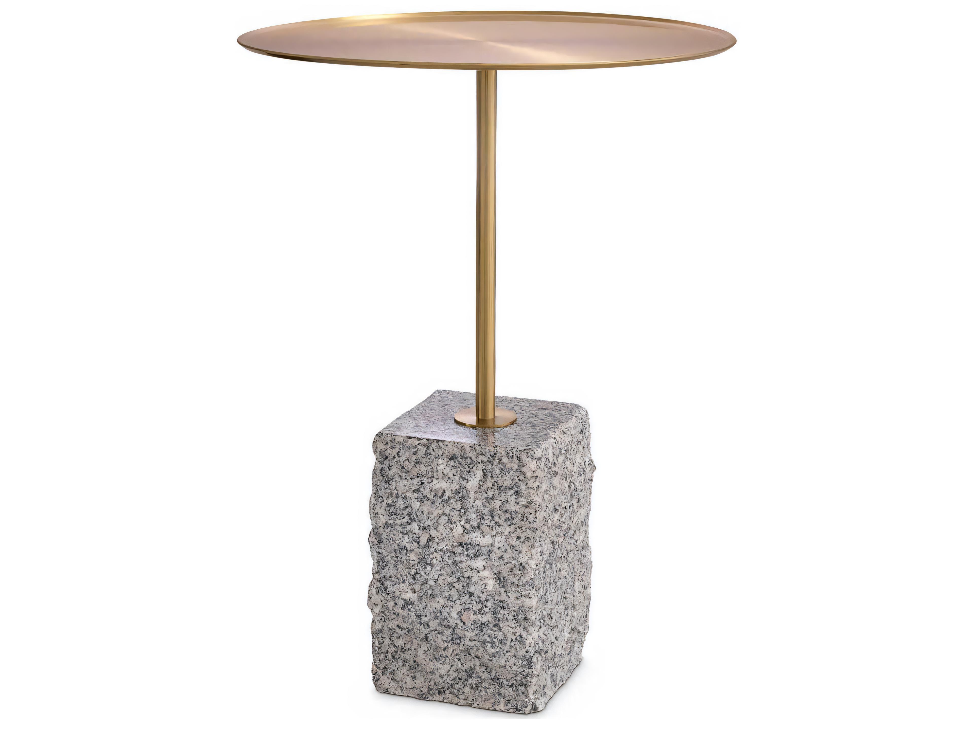 Eichholtz Cole Brushed Brass Granite Side Table
