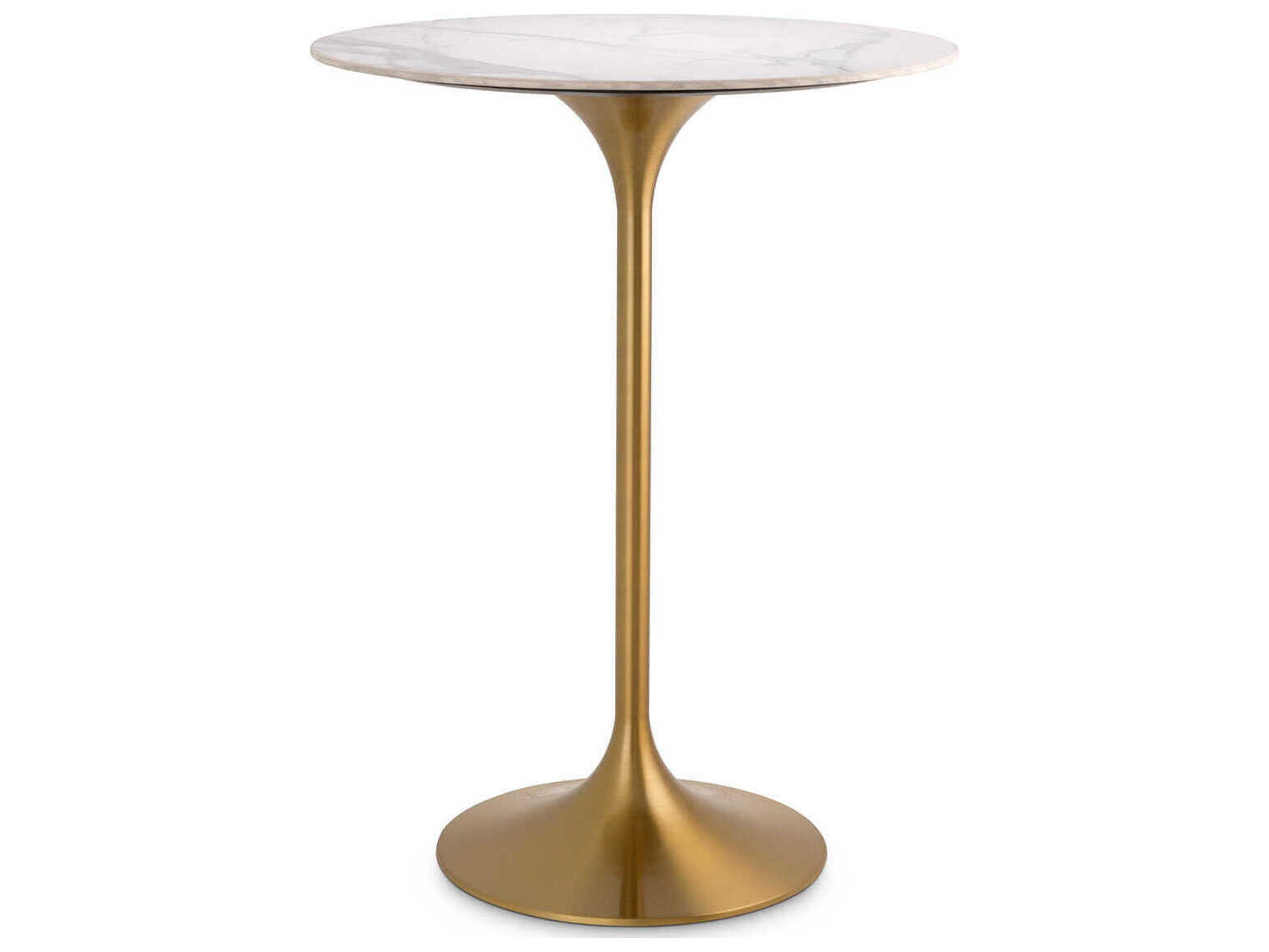 Eichholtz Tazio White Marble Look Top Bar Table