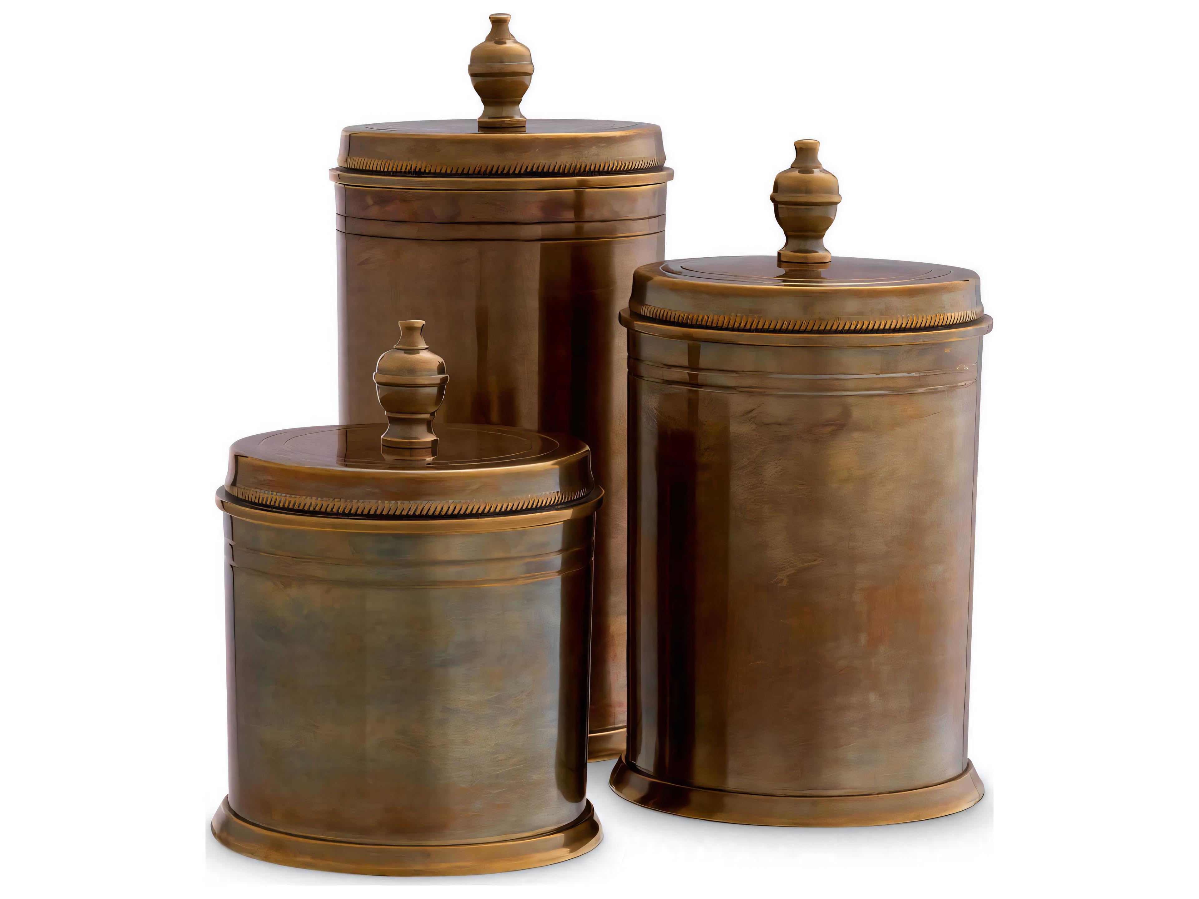 Eichholtz Gaston Vintage Brass Set of 3 Box