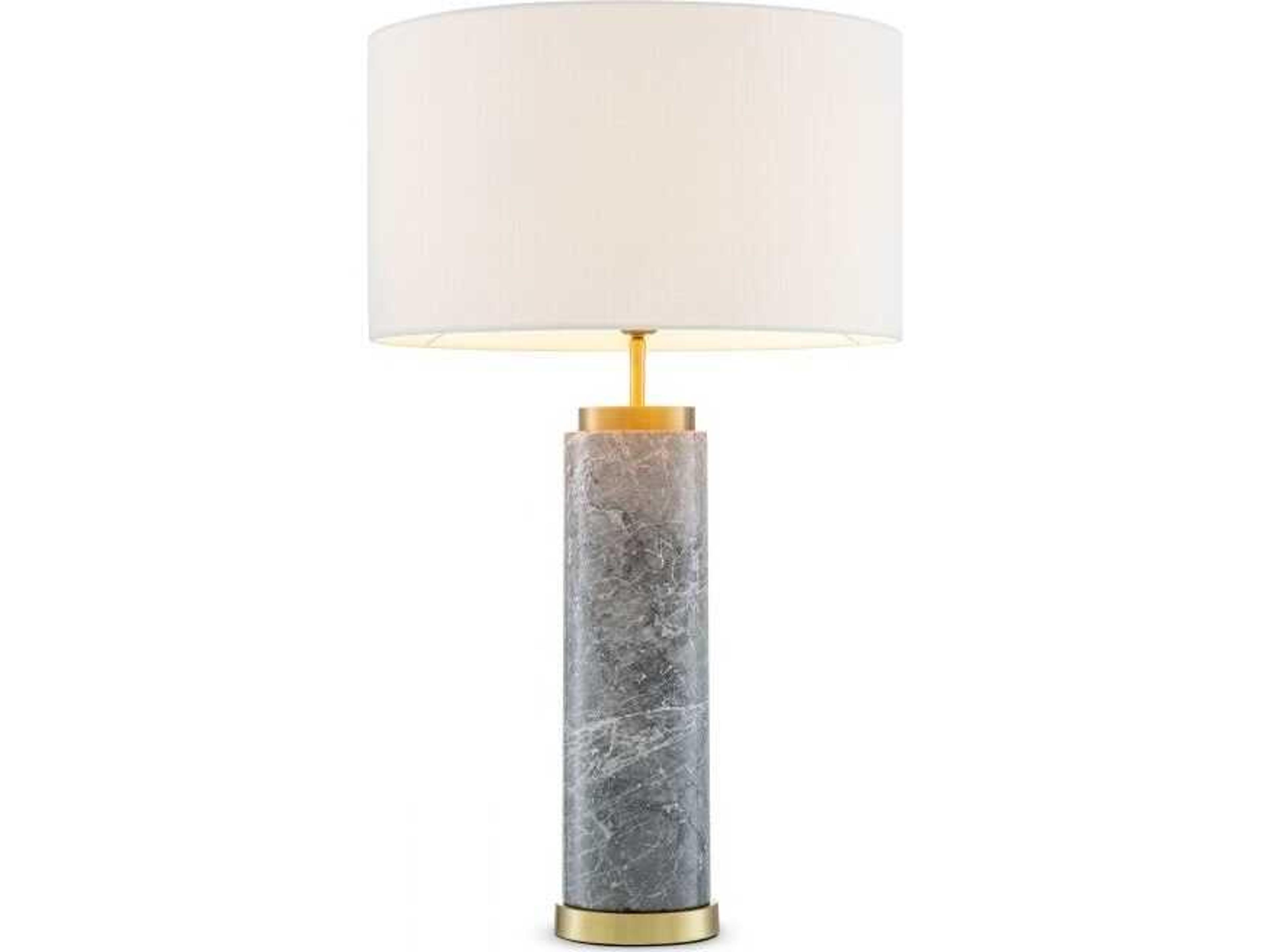 Eichholtz Lxry Grey Marble Incl Shade Table Lamp
