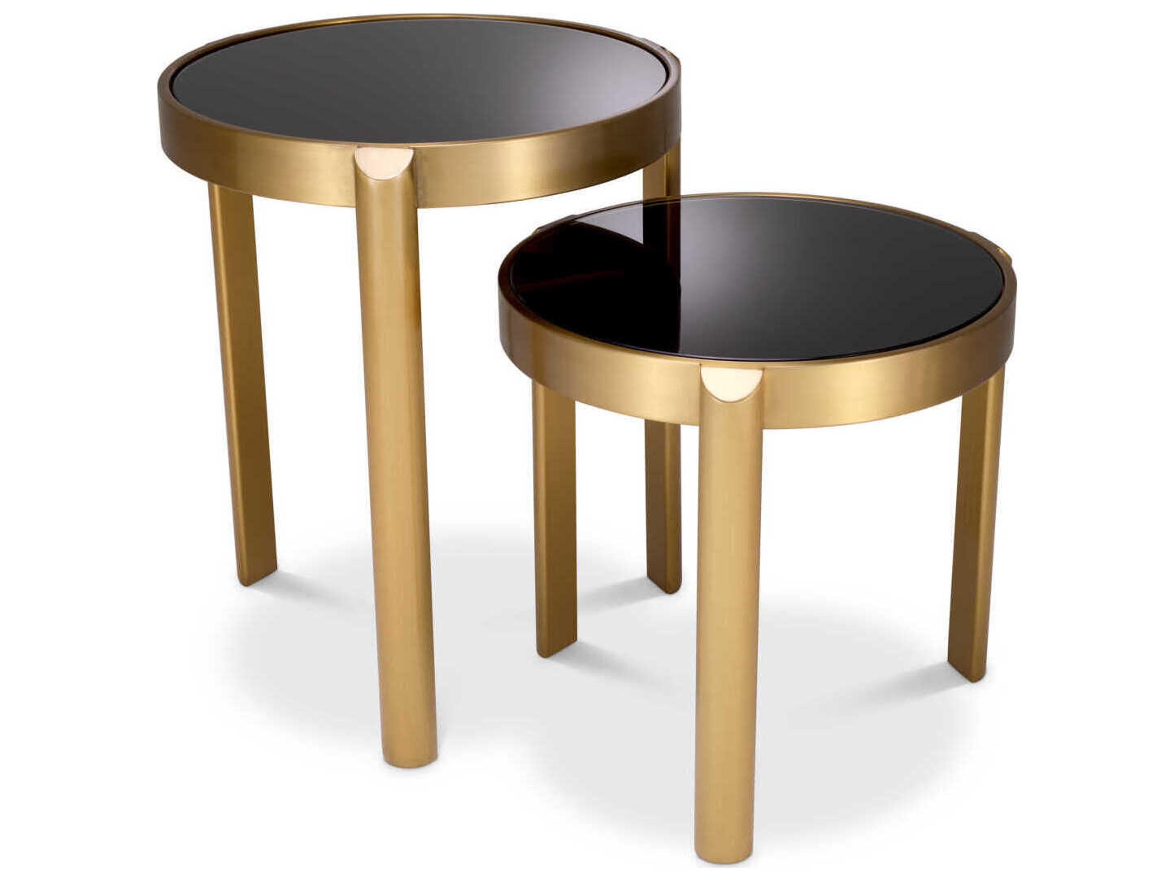Eichholtz Buena Brushed Brass Set of 2 Side Table