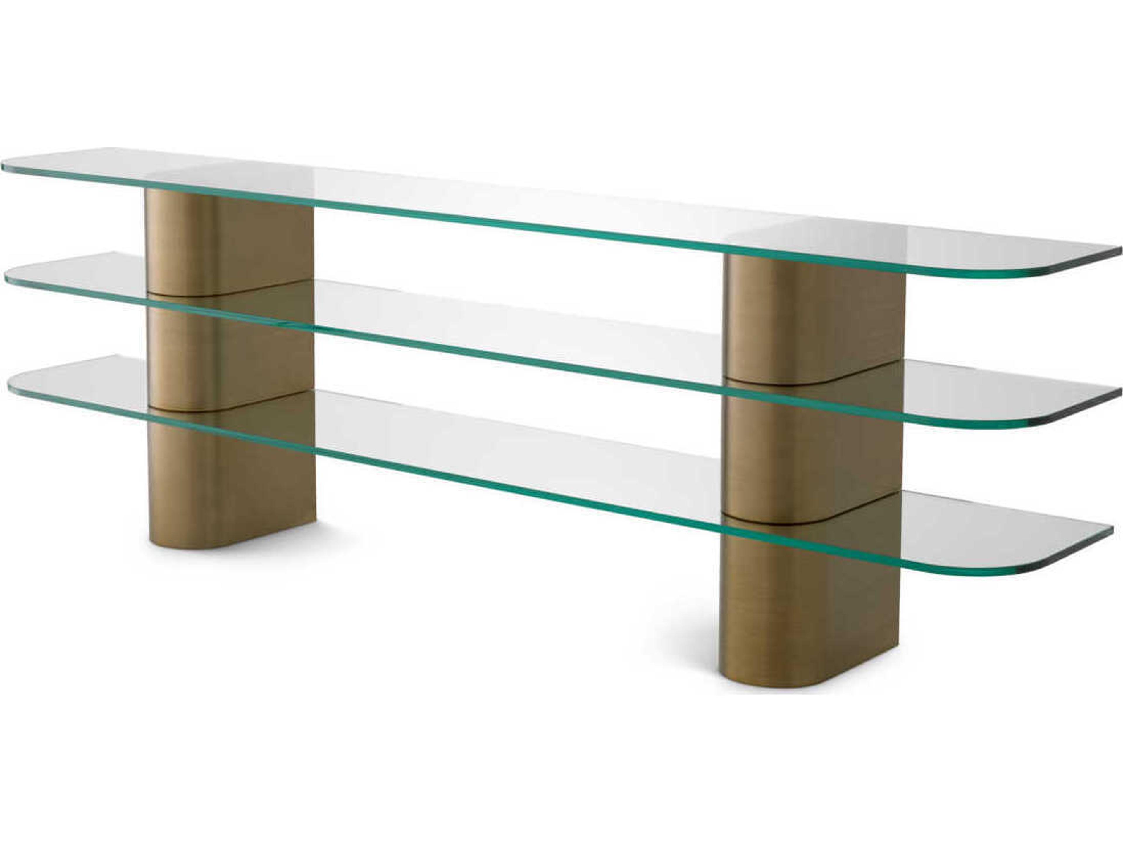 Eichholtz Lunden Brushed Brass Console Table