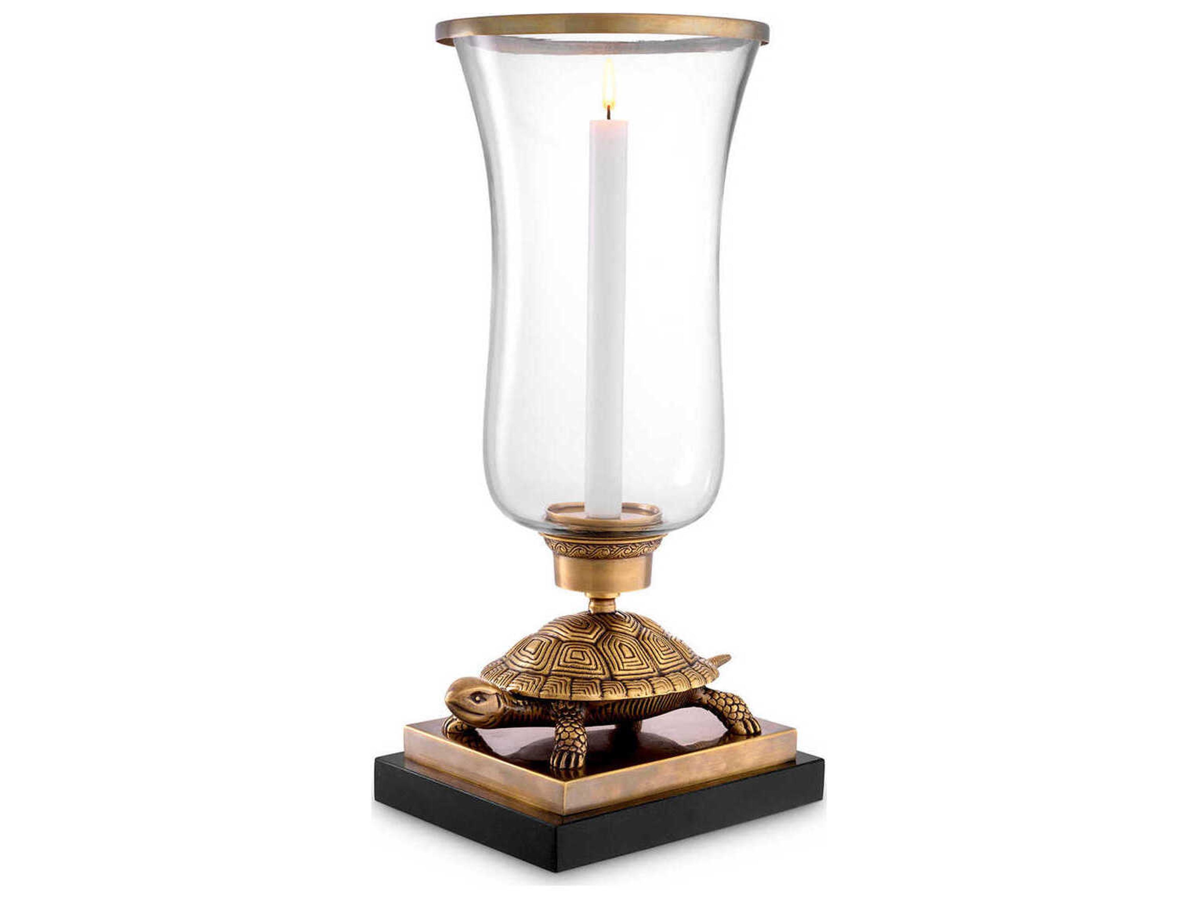 Eichholtz Tortoise Vintage Brass Hurricane