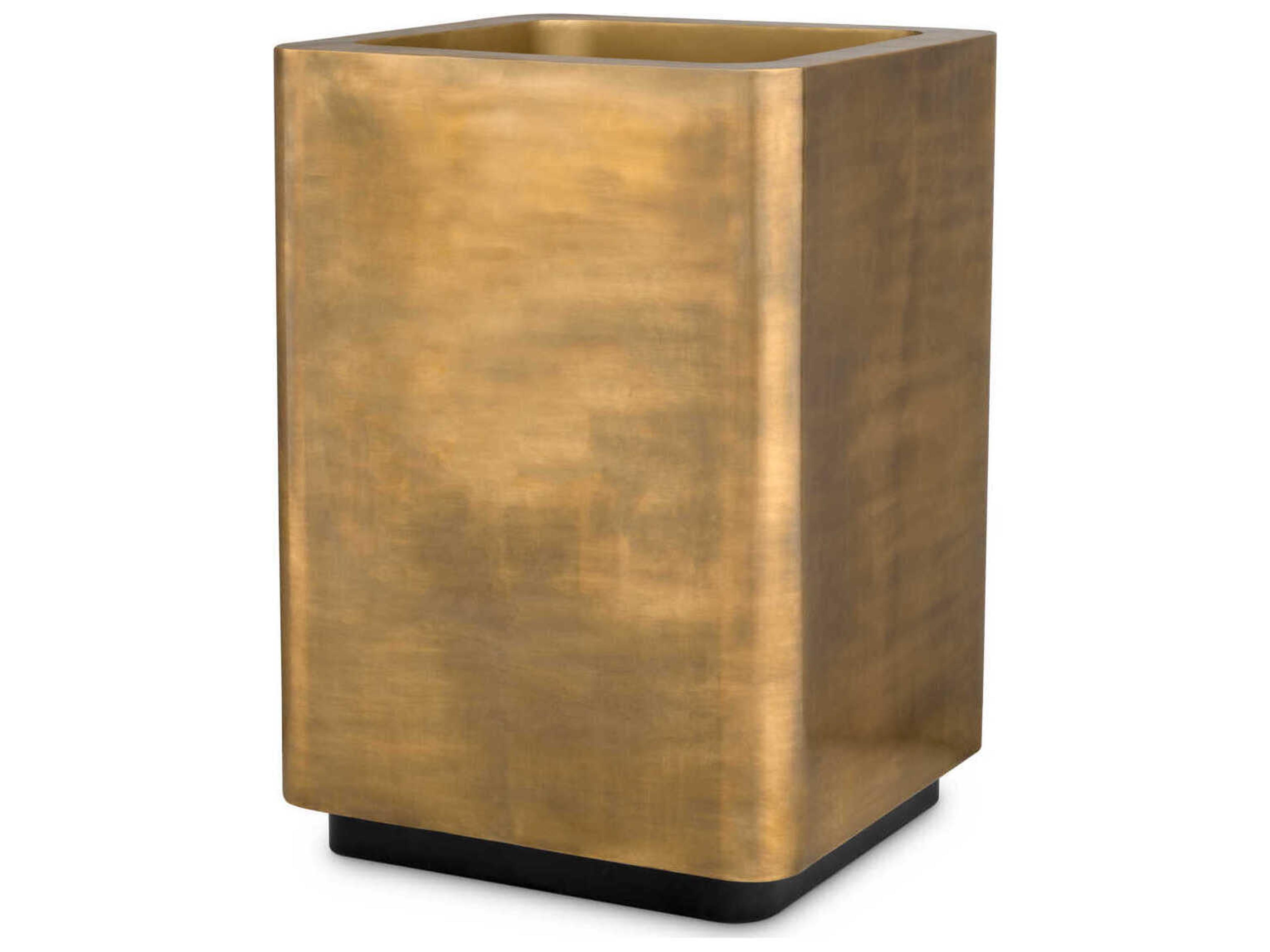 Eichholtz Jasper Square High Vintage Brass Planter