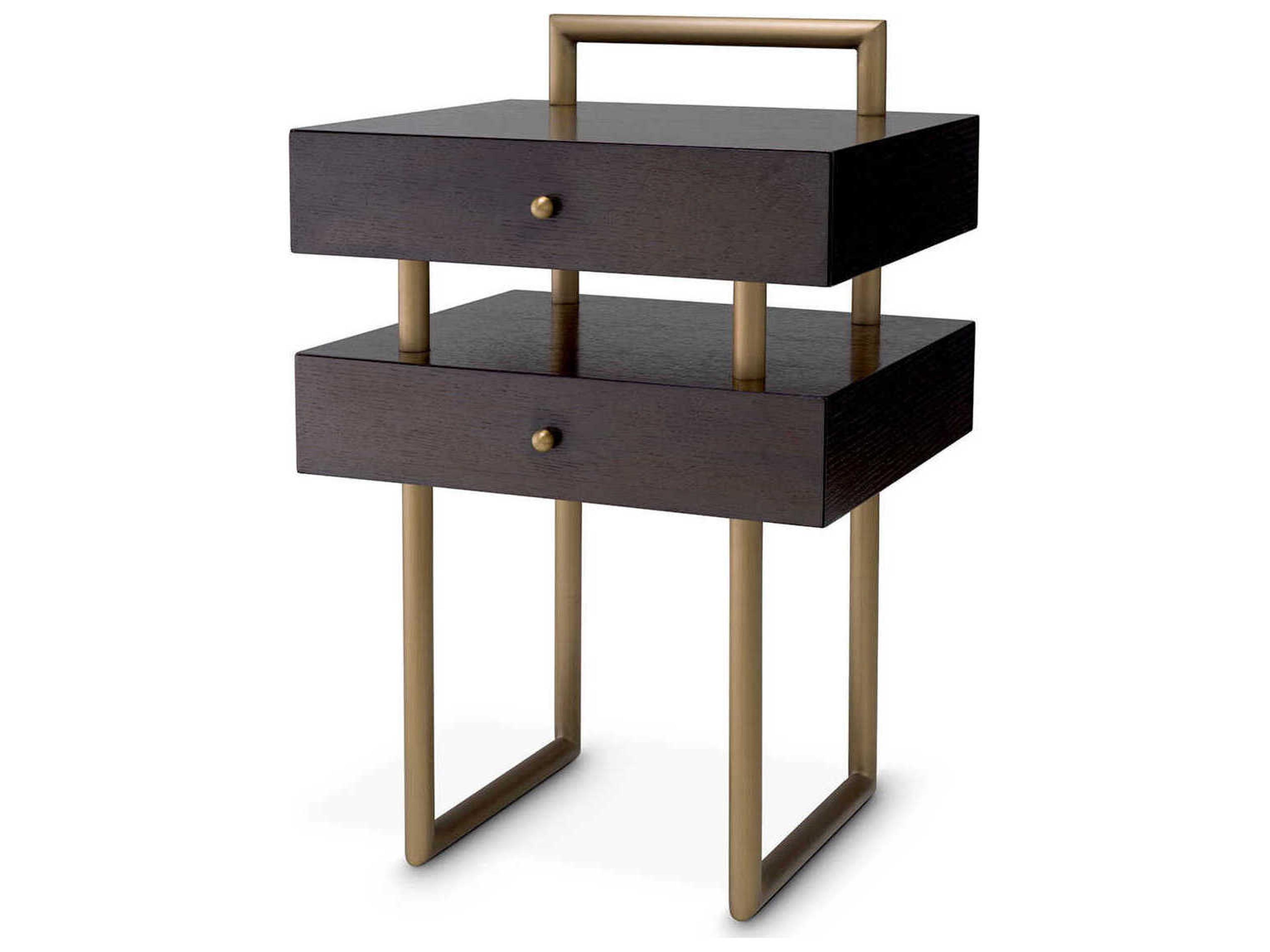 Eichholtz Bedini Brushed Brass Nightstand