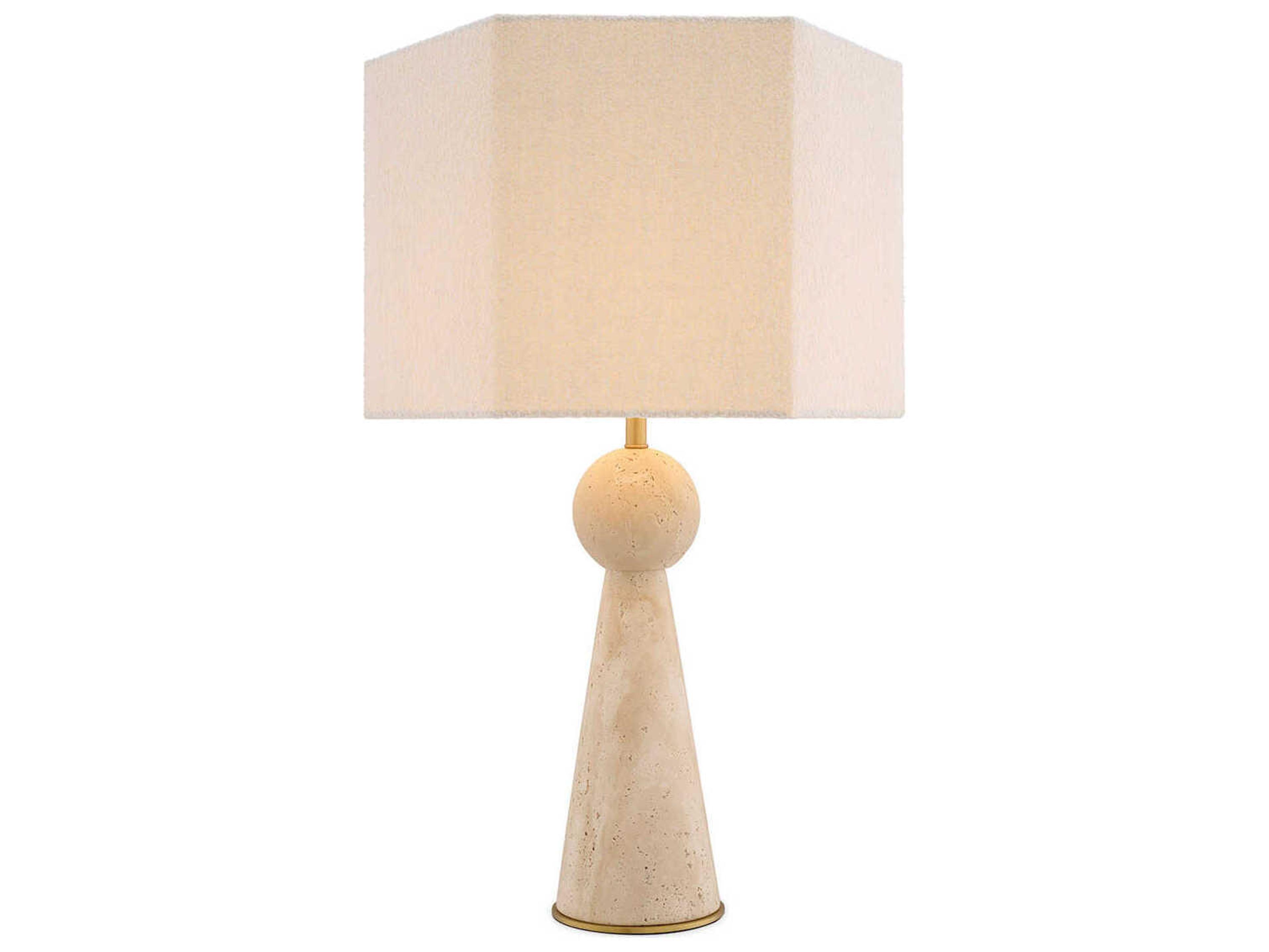Eichholtz Novak Travertine Incl Shade Table Lamp