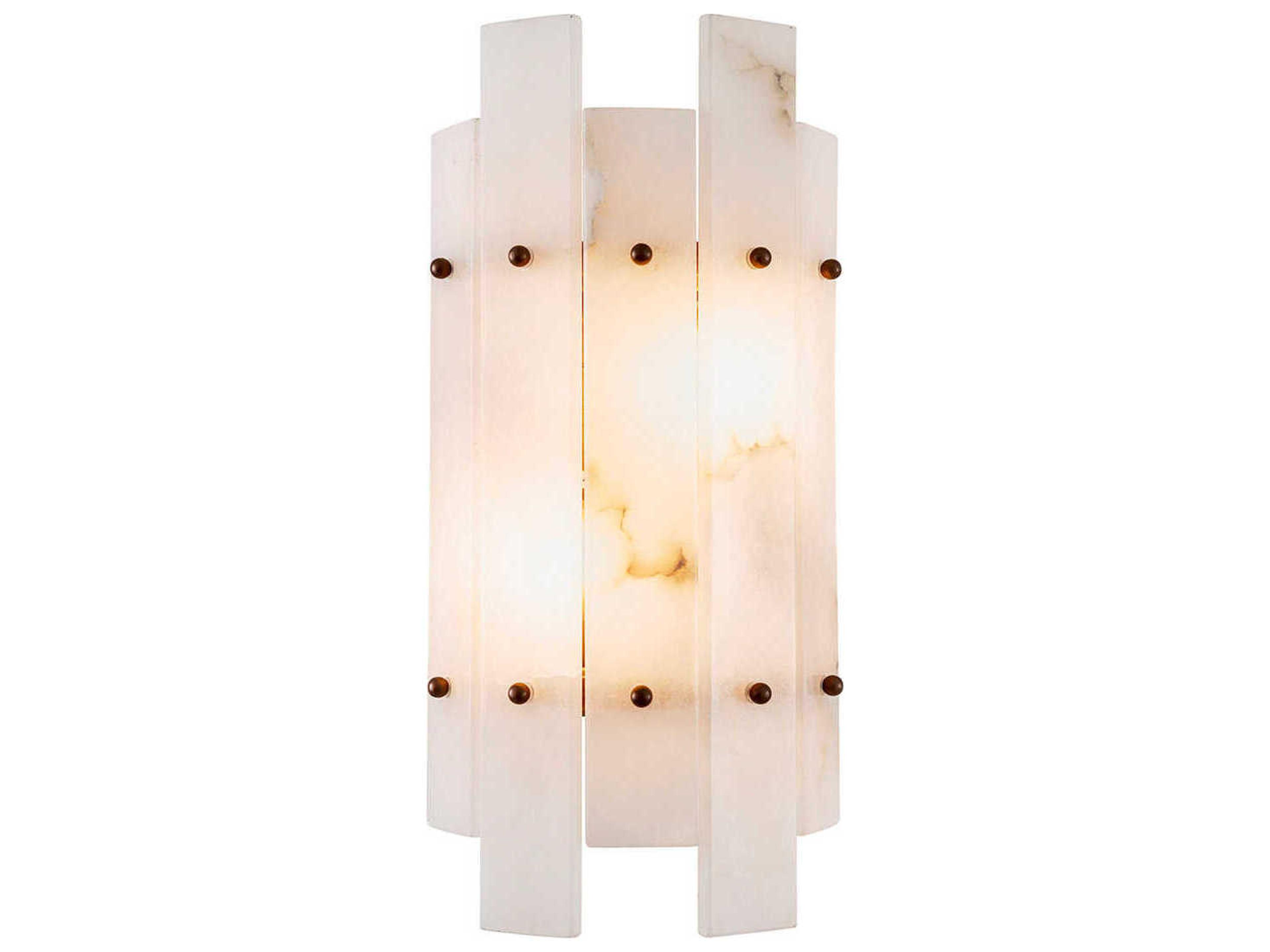 Eichholtz Ruby Antique Brass Alabaster Wall Lamp