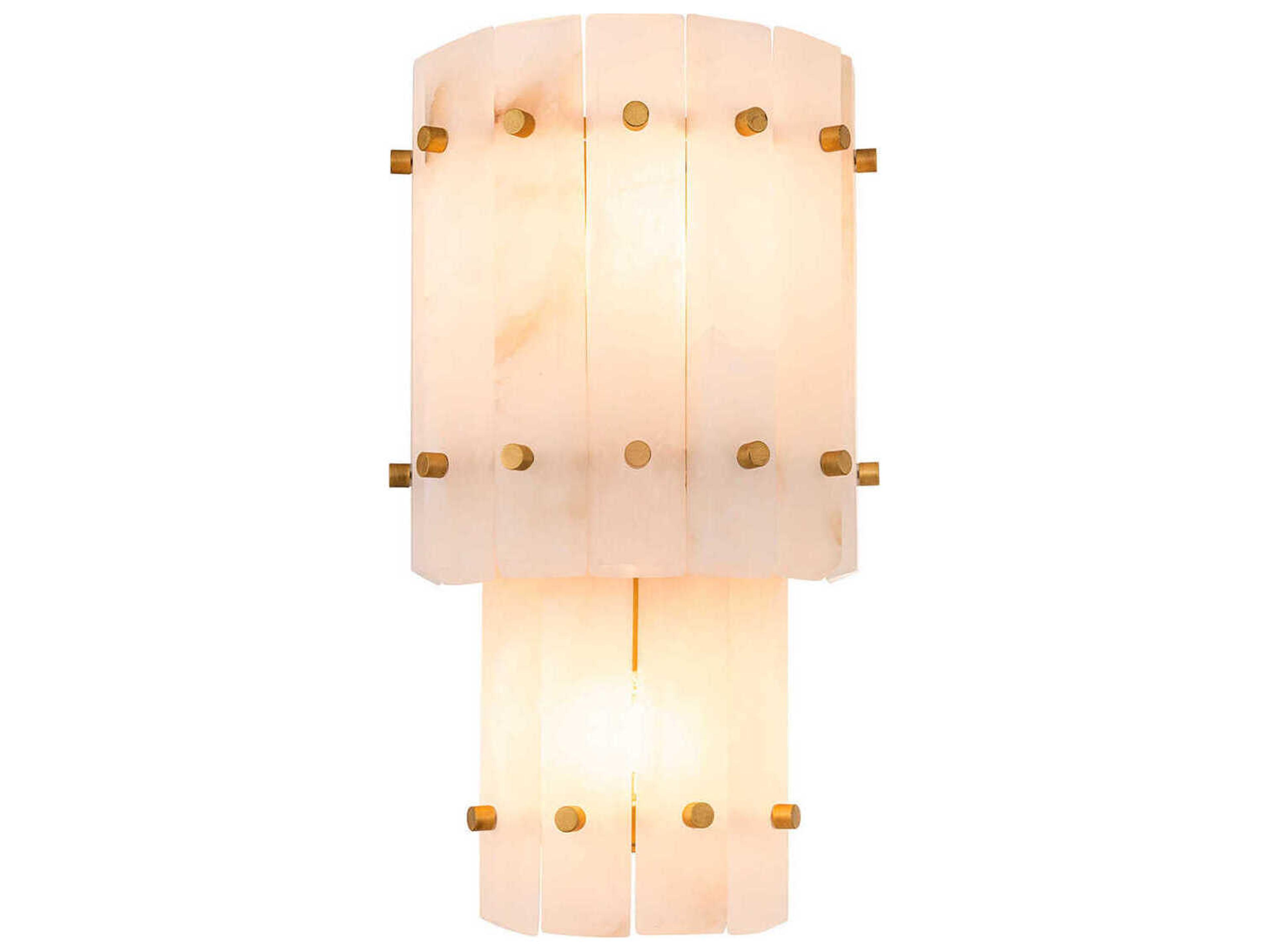 Eichholtz Blason Double Antique Brass Alabaster Wall Lamp