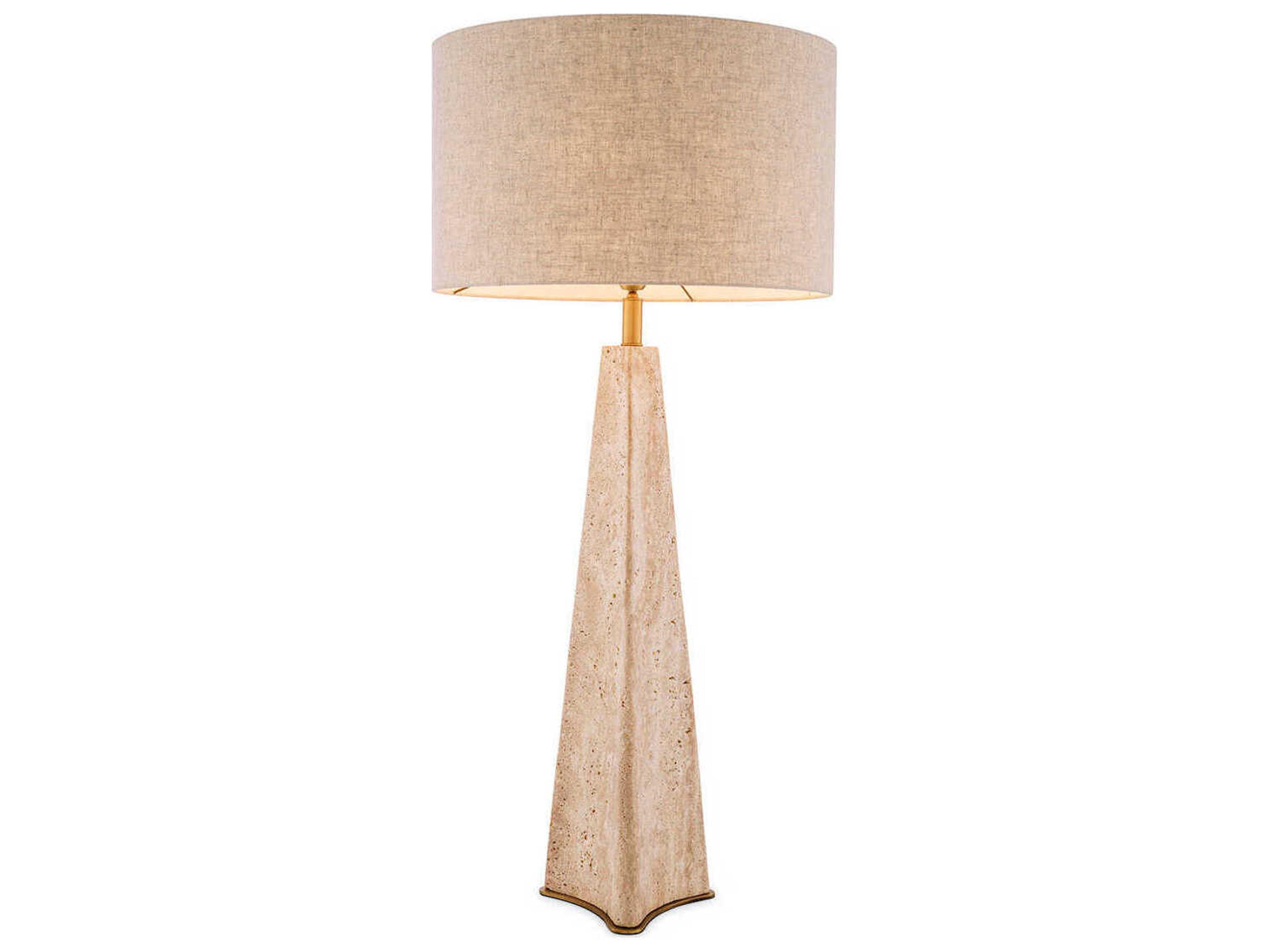 Eichholtz Benson Travertine Incl Shade Table Lamp