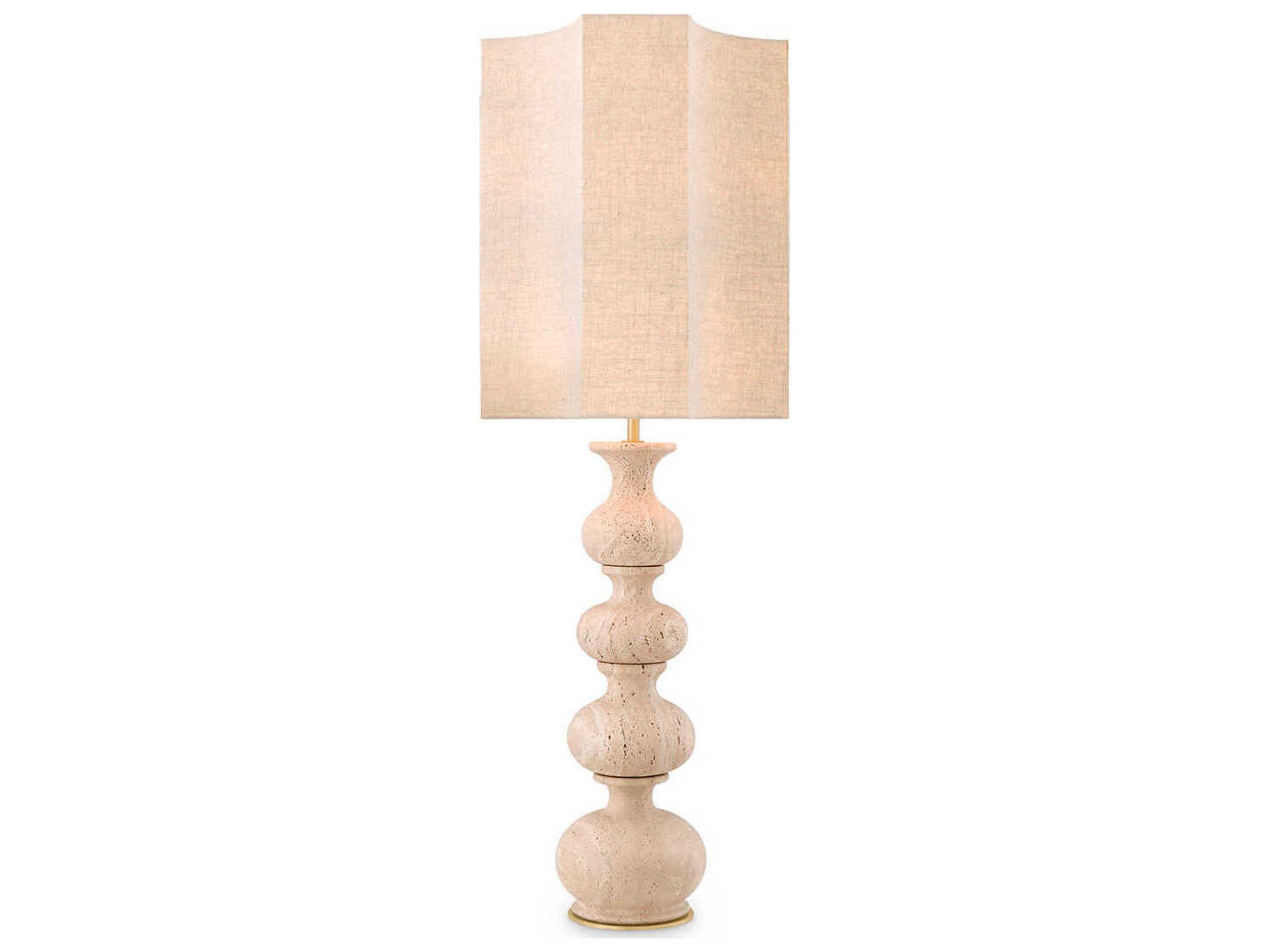 Eichholtz Mabel Travertine Incl Shade Table Lamp