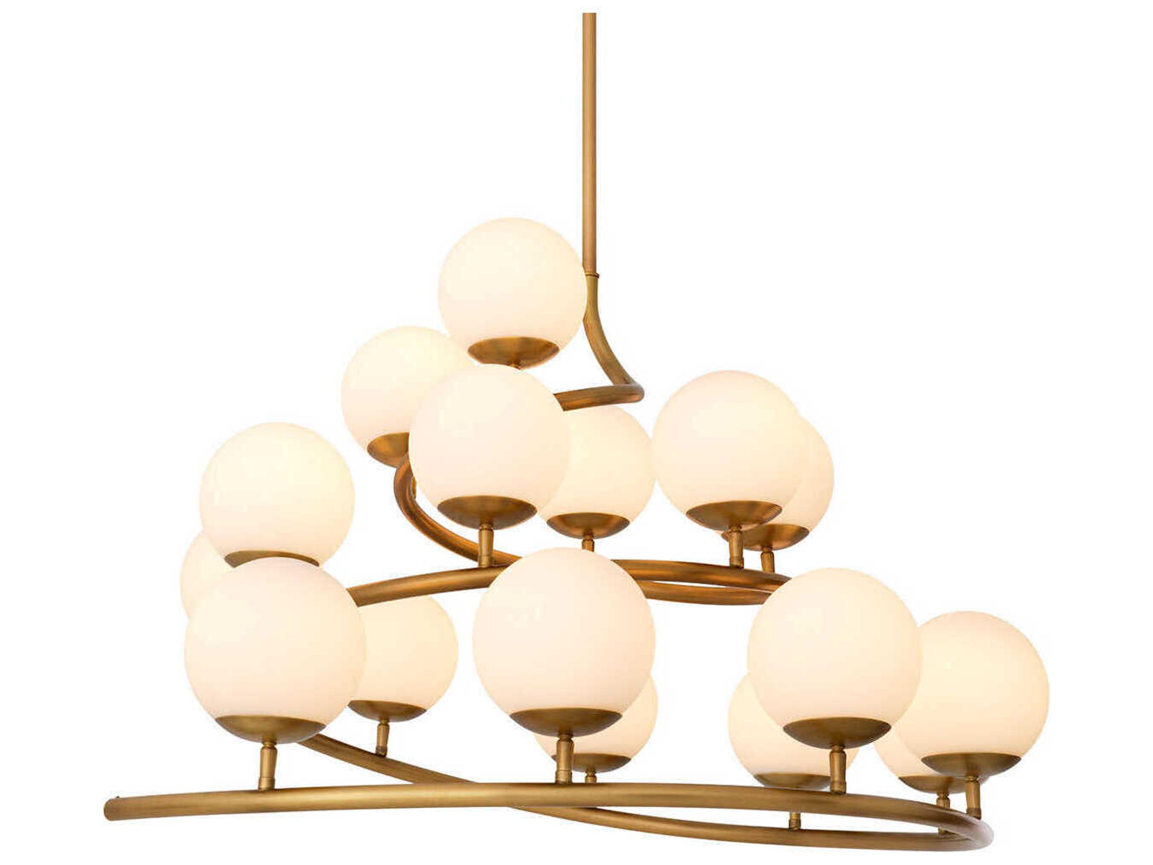 Eichholtz Brissac Antique Brass Chandelier