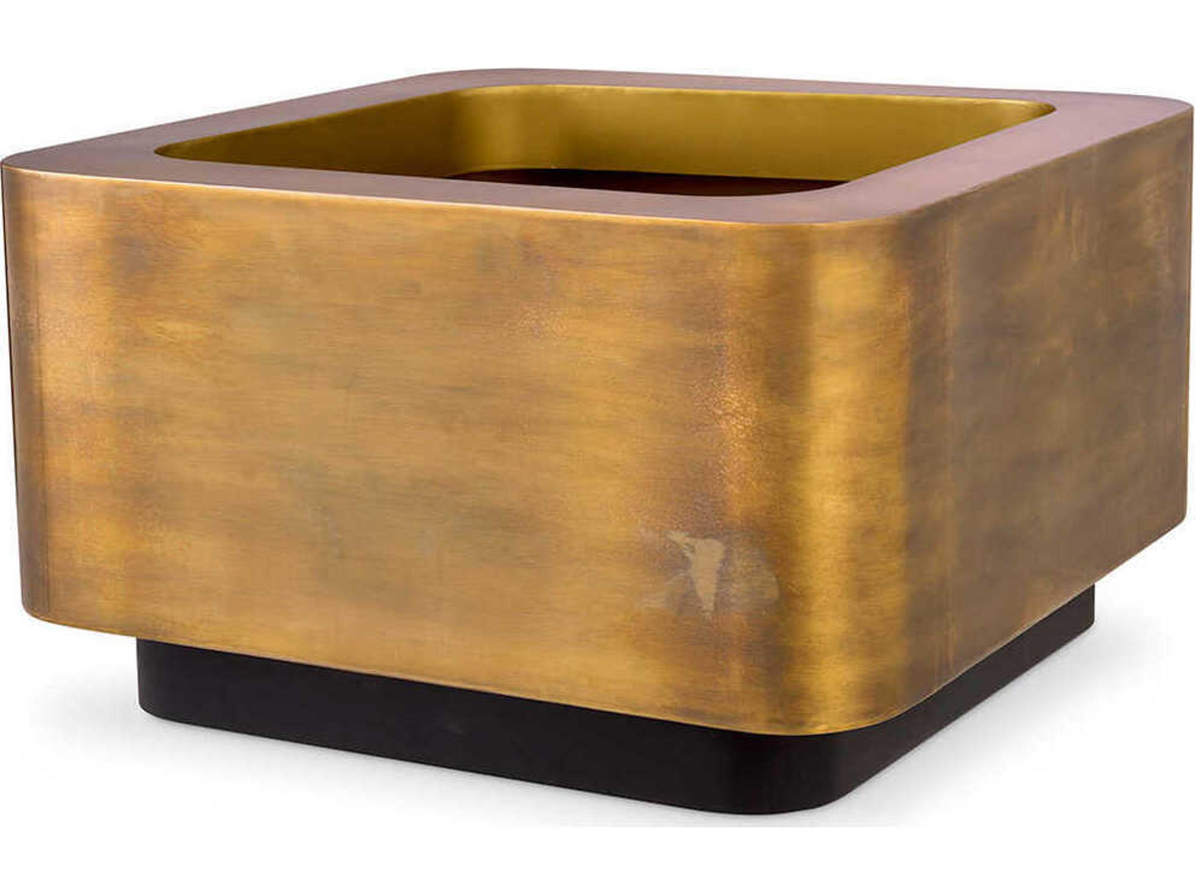 Eichholtz Jasper Square Vintage Brass Planter