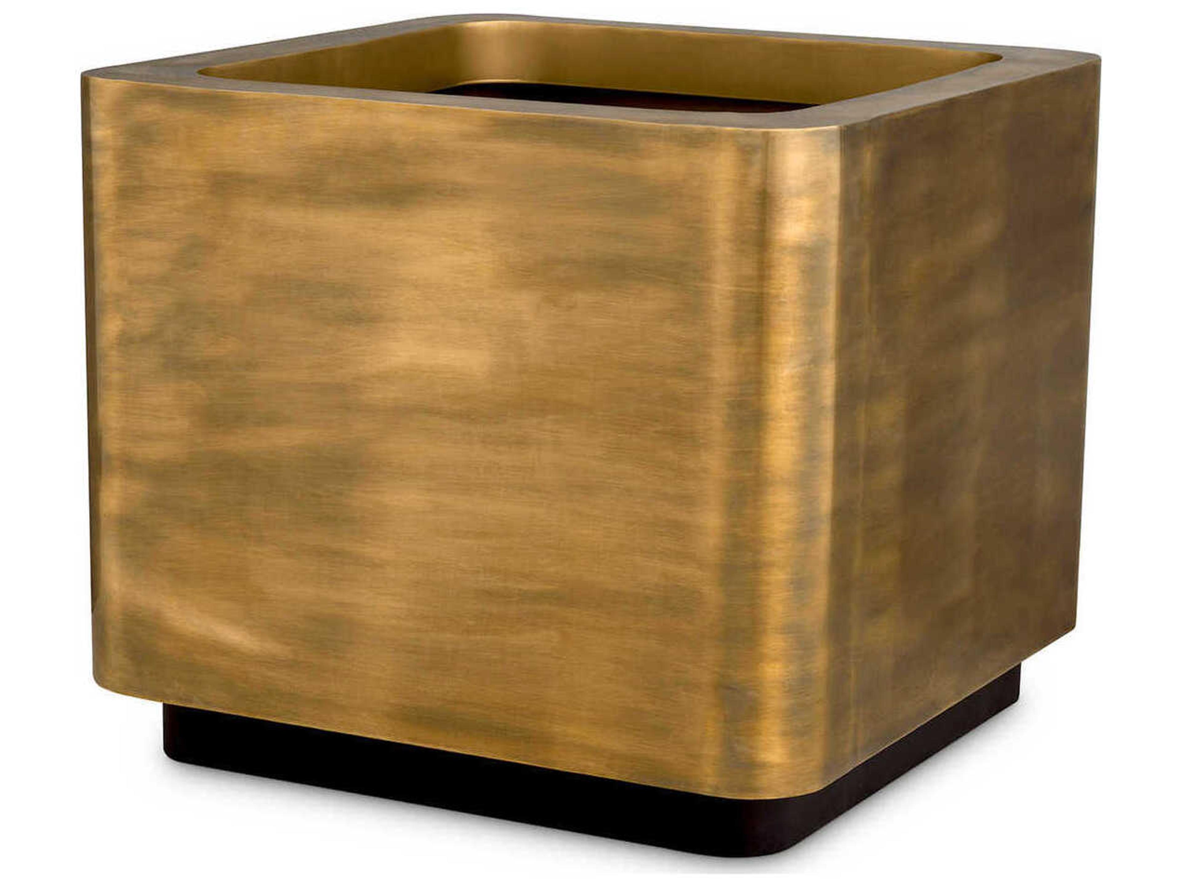 Eichholtz Jasper Square Vintage Brass Planter