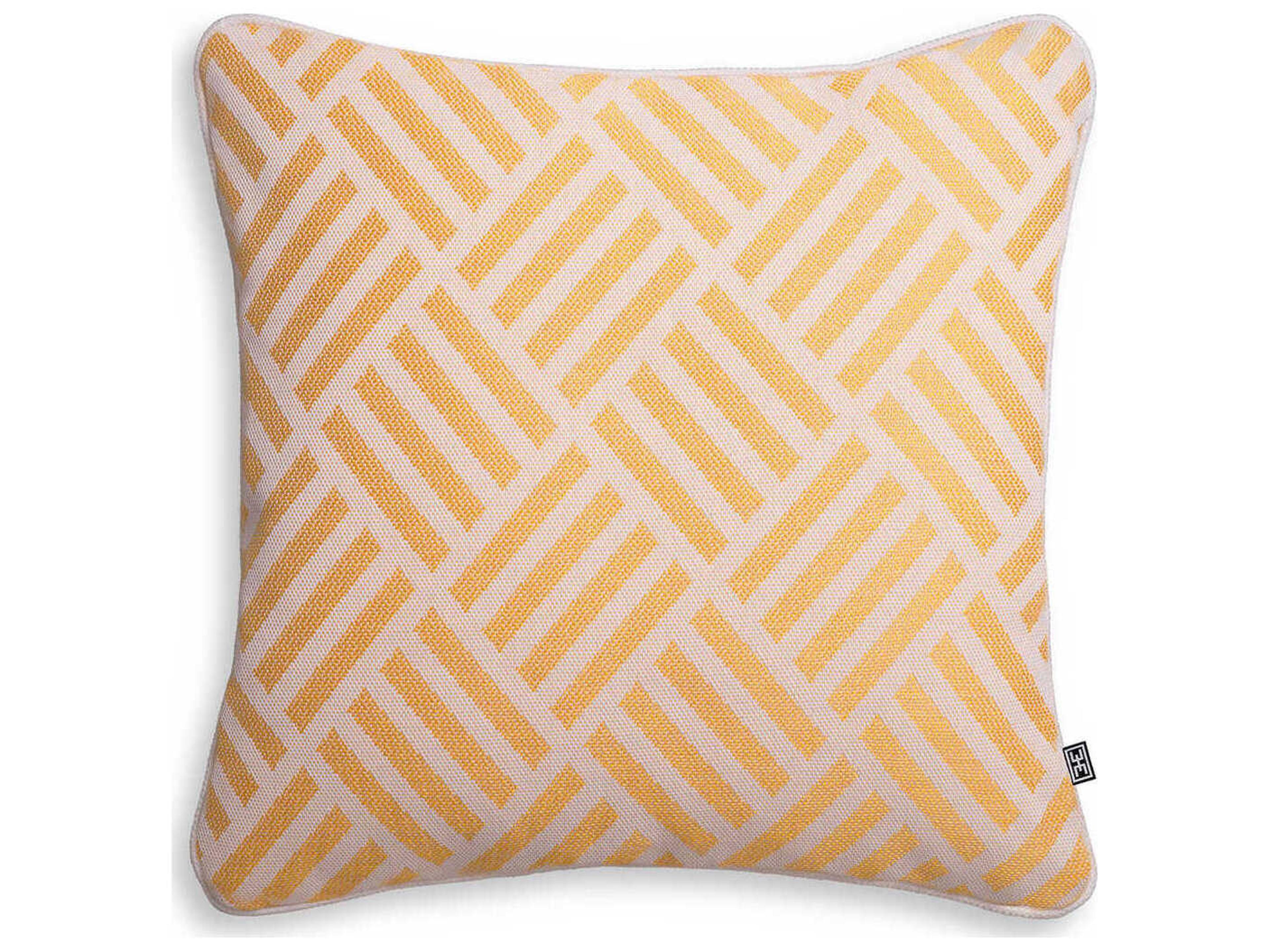 Eichholtz Sonel S Yellow With White Piping Cushion