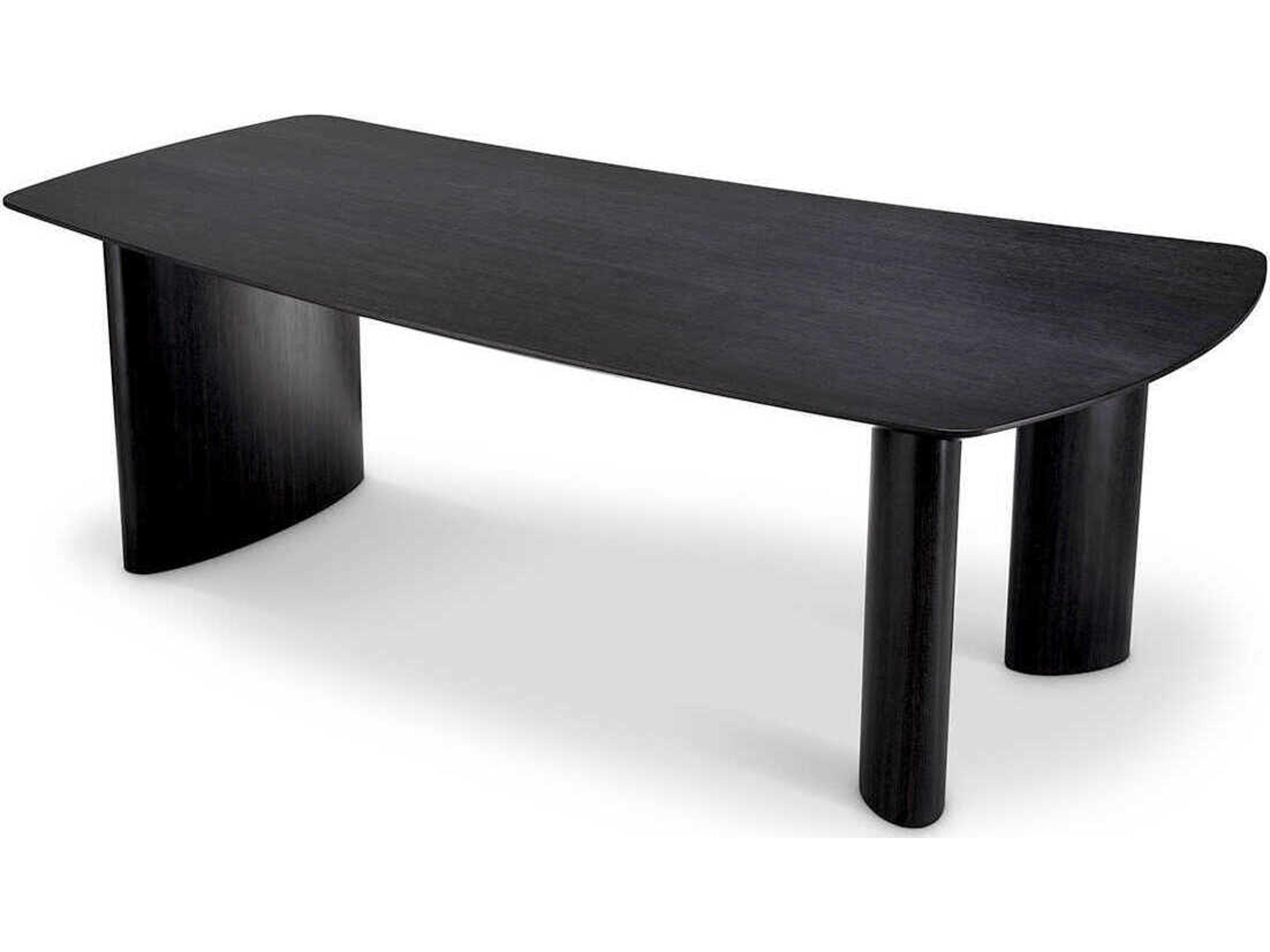 Eichholtz Bergman S Charcoal Grey Oak Veneer Dining Table