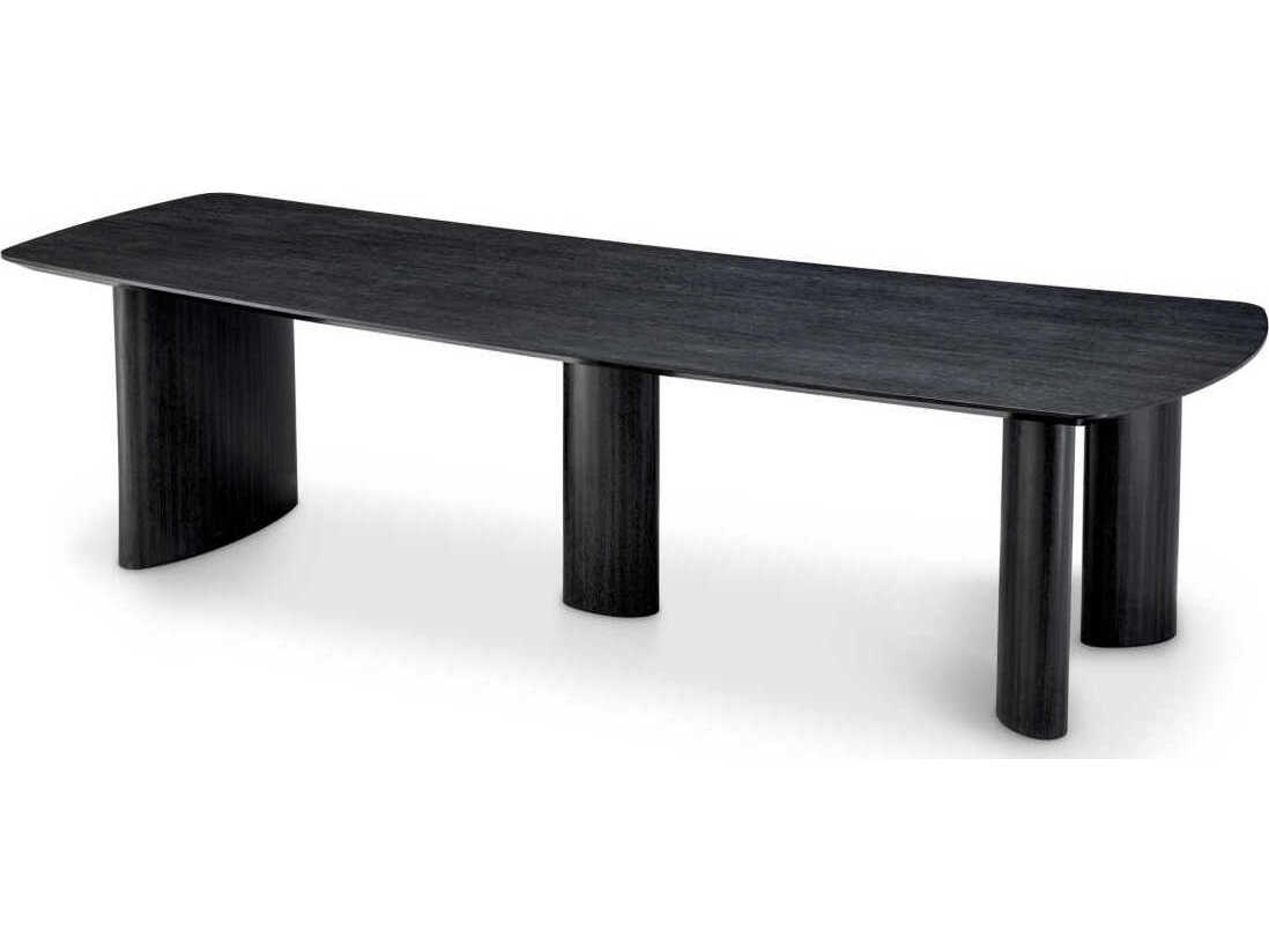 Eichholtz Bergman L Charcoal Grey Oak Veneer Dining Table