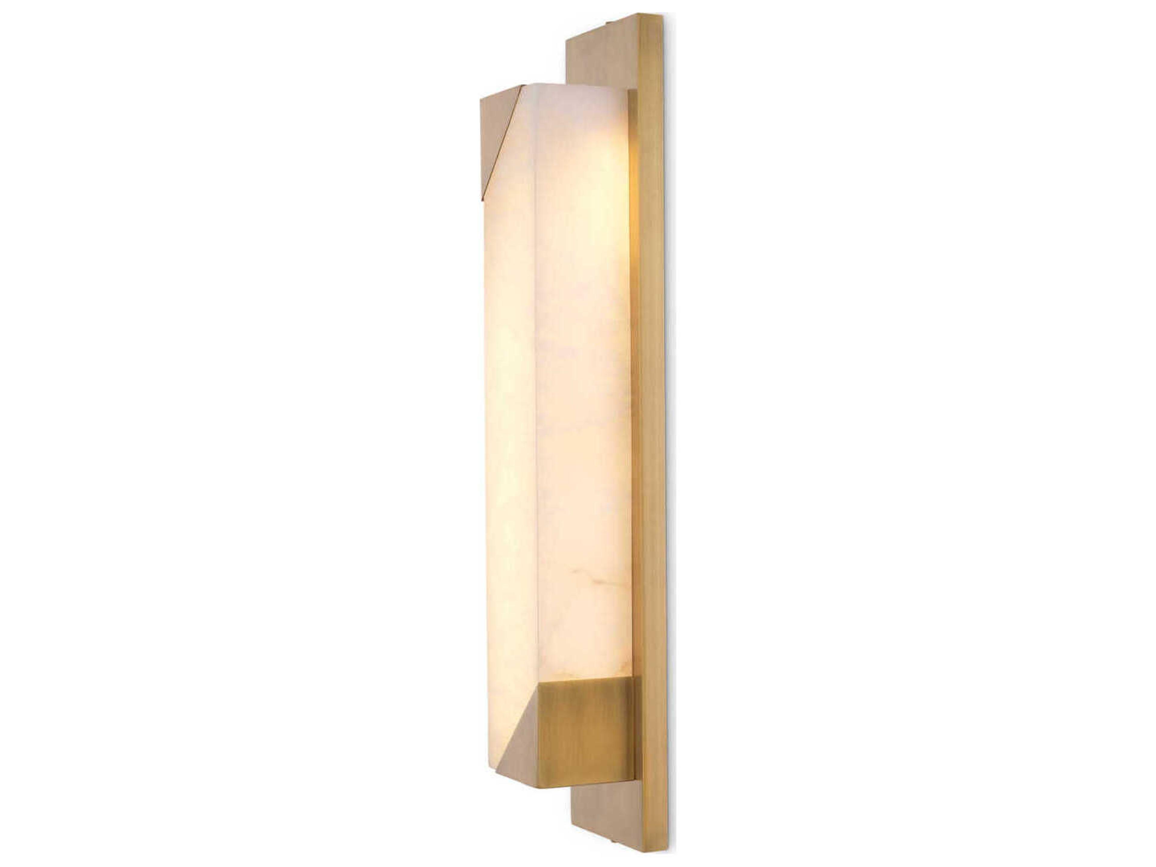 Eichholtz Scilla Antique Brass Alabaster Wall Lamp