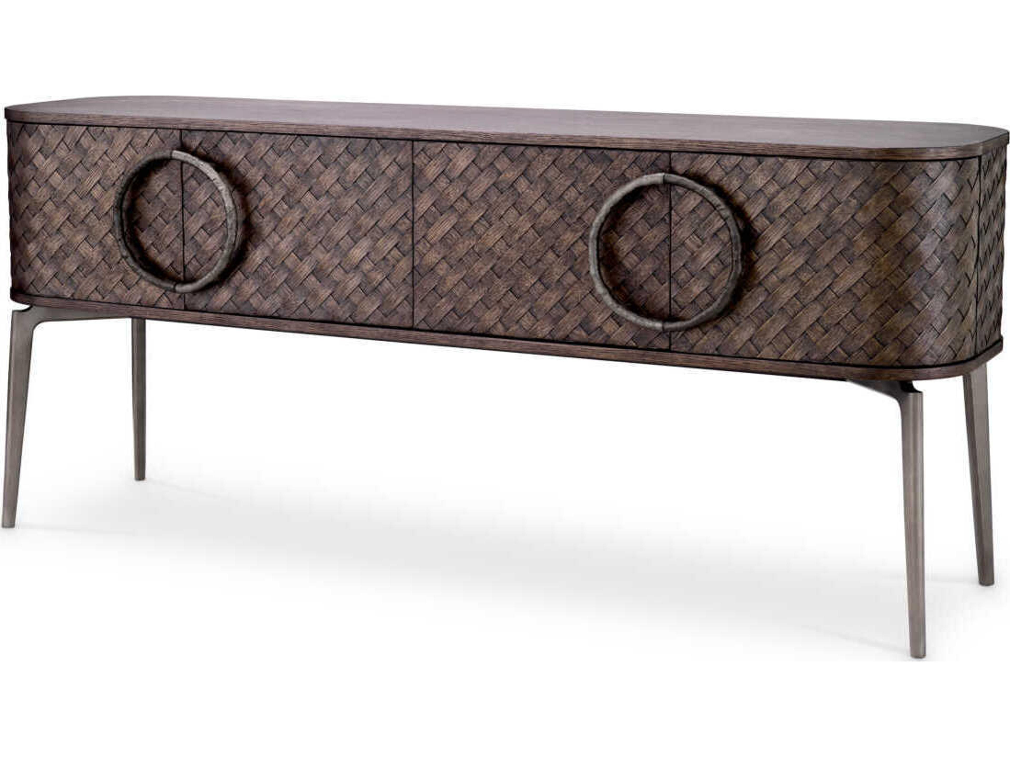 Eichholtz Nilsson Oak Veneer Bronze Dresser