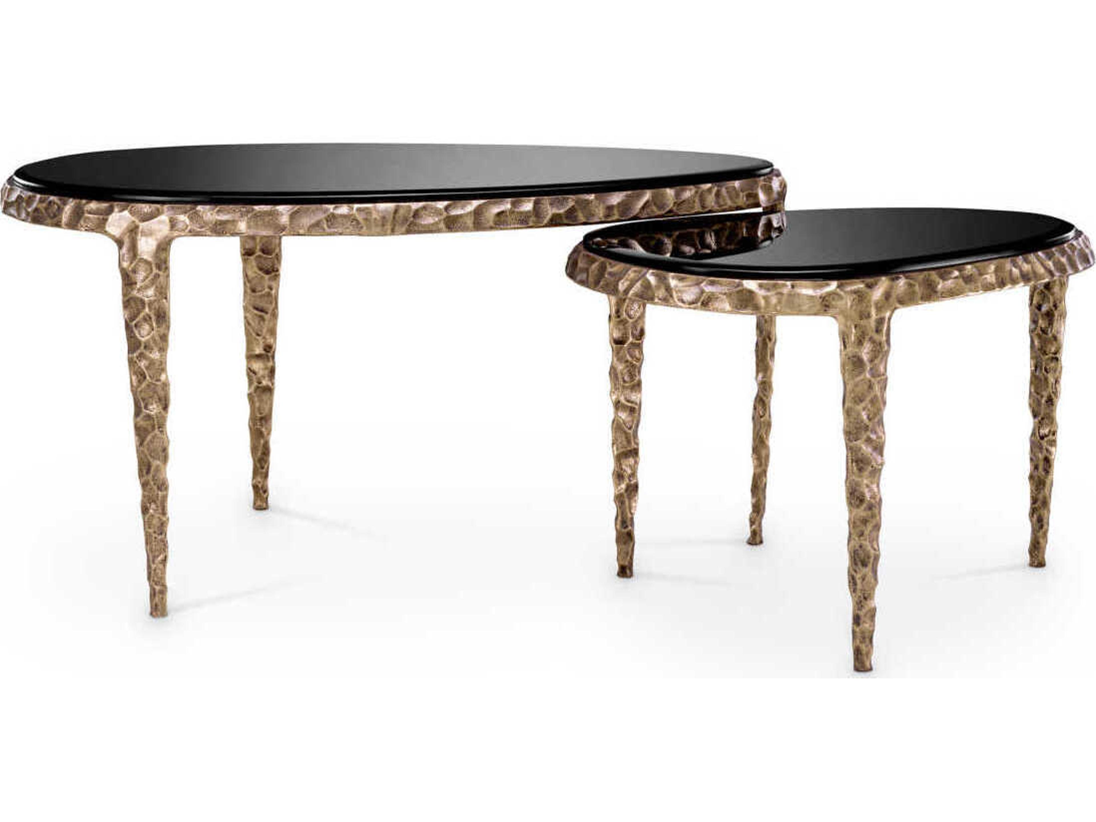 Eichholtz Livana Vintage Brass Set of 2 Side Table